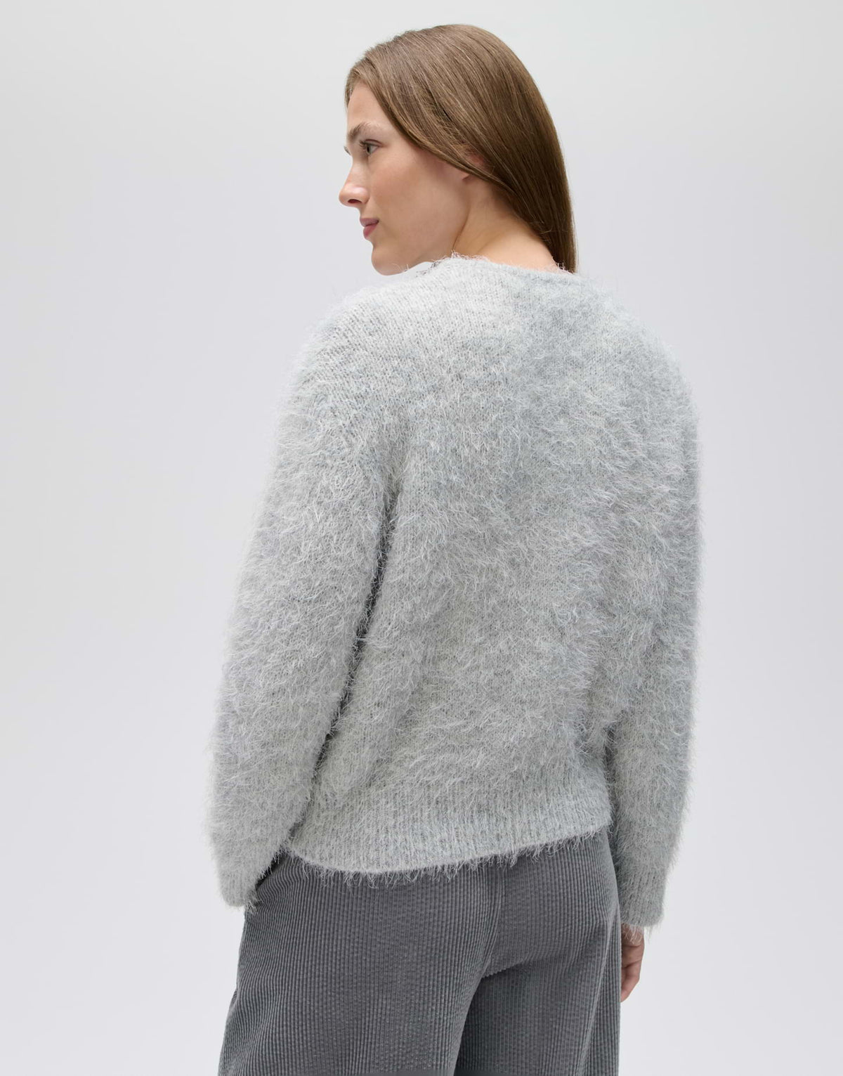 Opus Damen Pullover Hazy Fog Melang