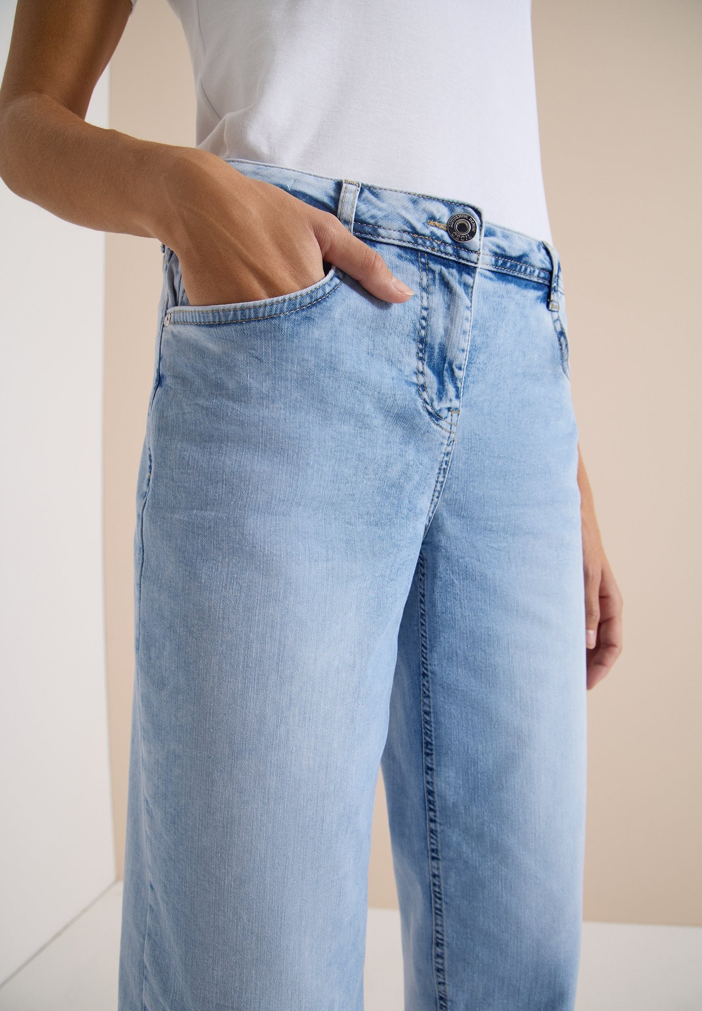 Cecil Damen Hosen  Light Blu