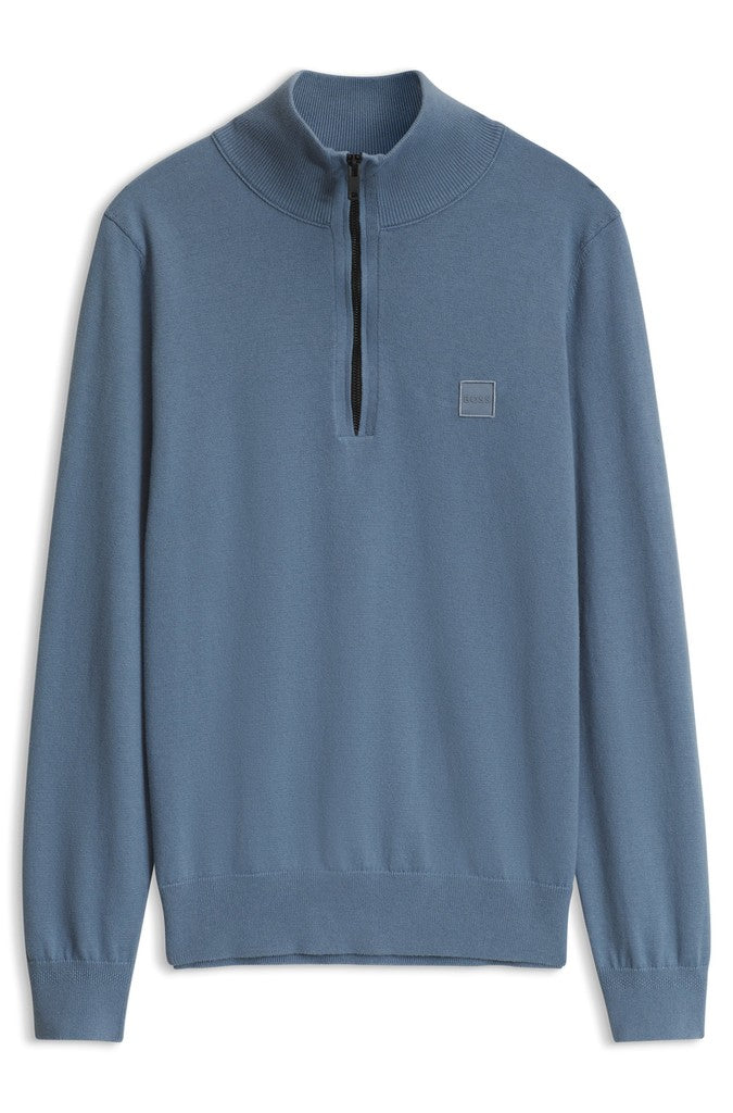 Boss Orange Herren Pullover  Medium Blue
