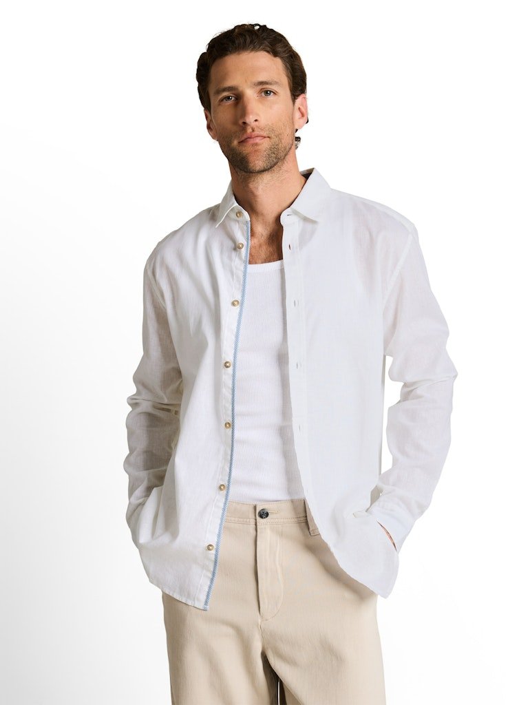 Tom Tailor Herren Hemden lang White