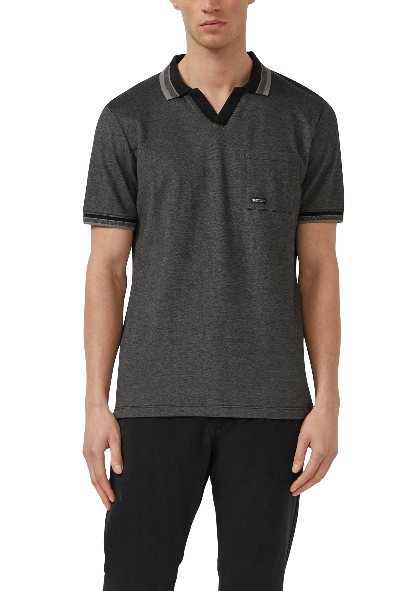 S. Oliver red Herren Polo-Shirts Grey/Black