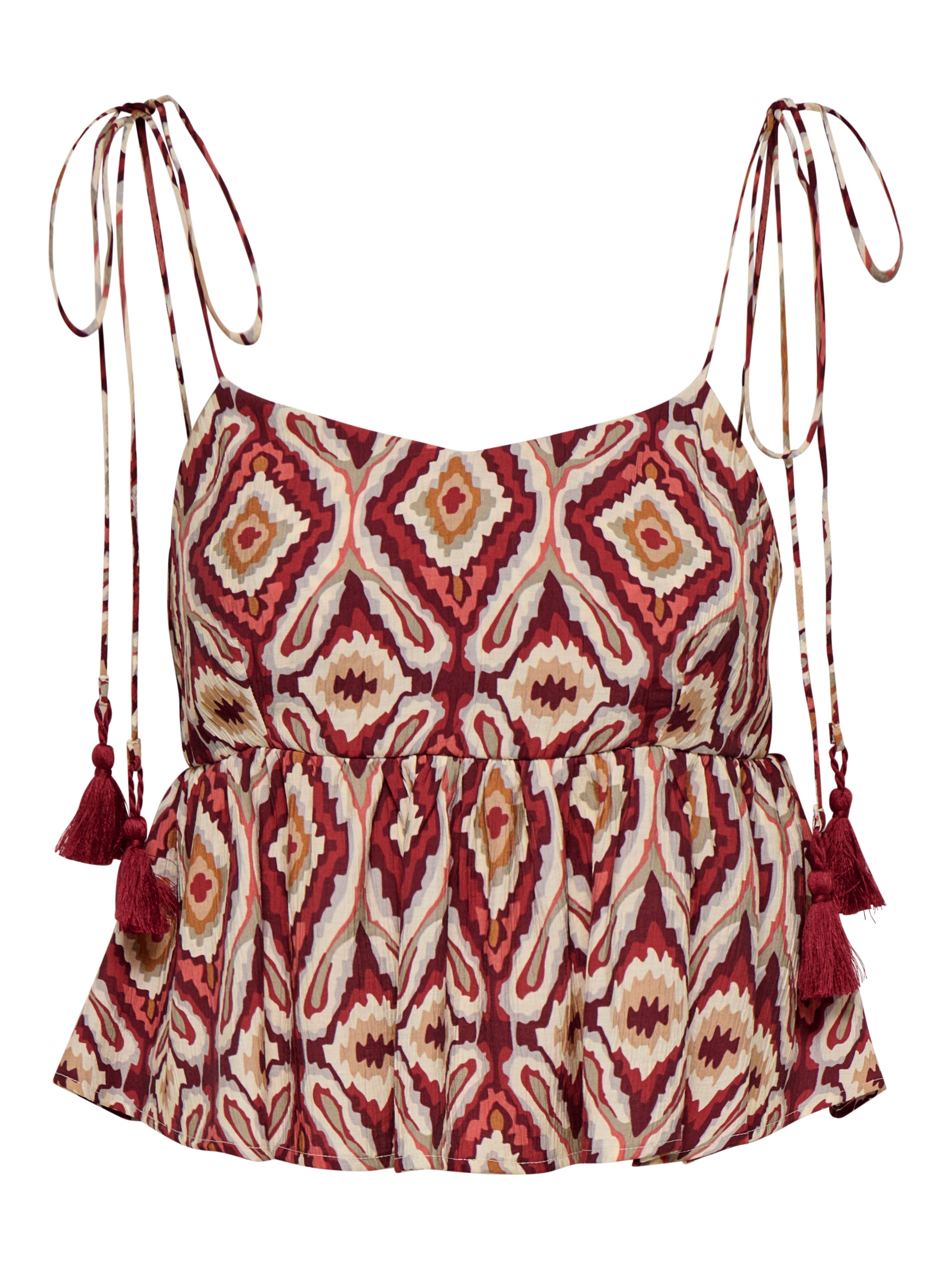 Only Damen Tops Brick Red/Abstr