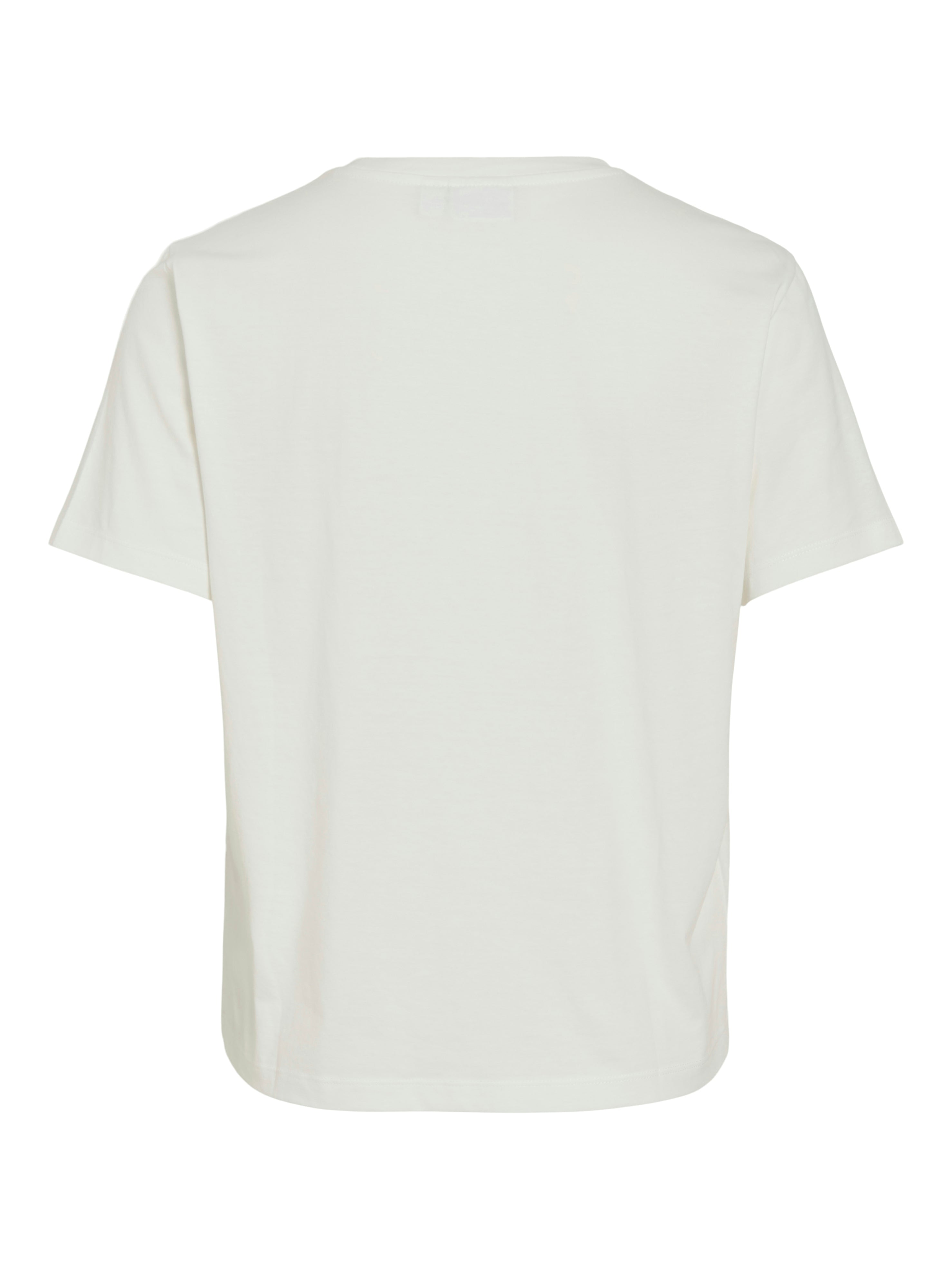 Vila Damen T-Shirts Snow White/Posi