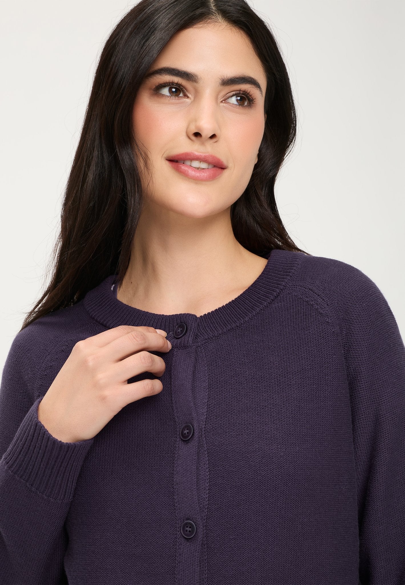 Olsen Damen Strickjacken  Plum