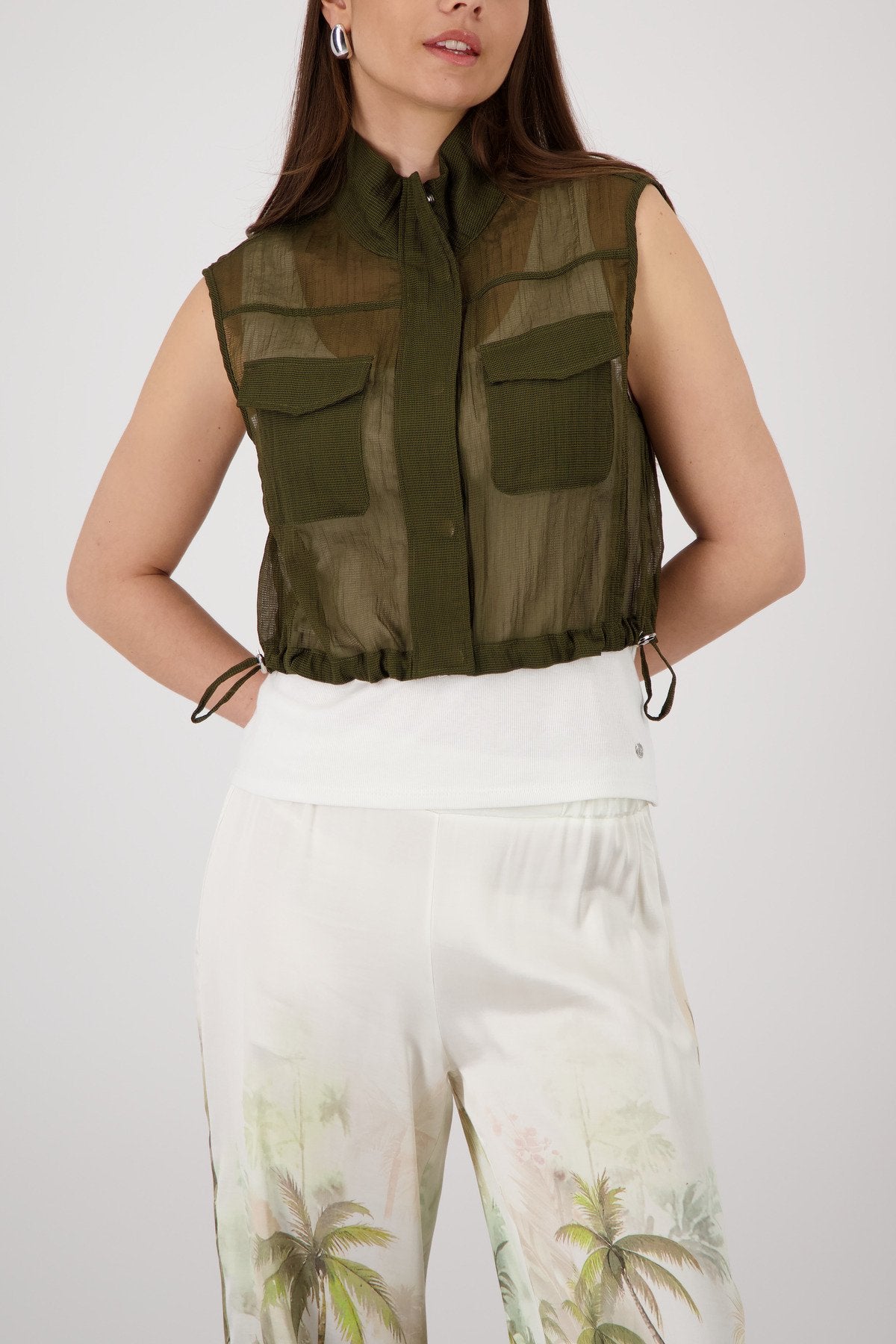 Monari Damen Indoorwesten Olive