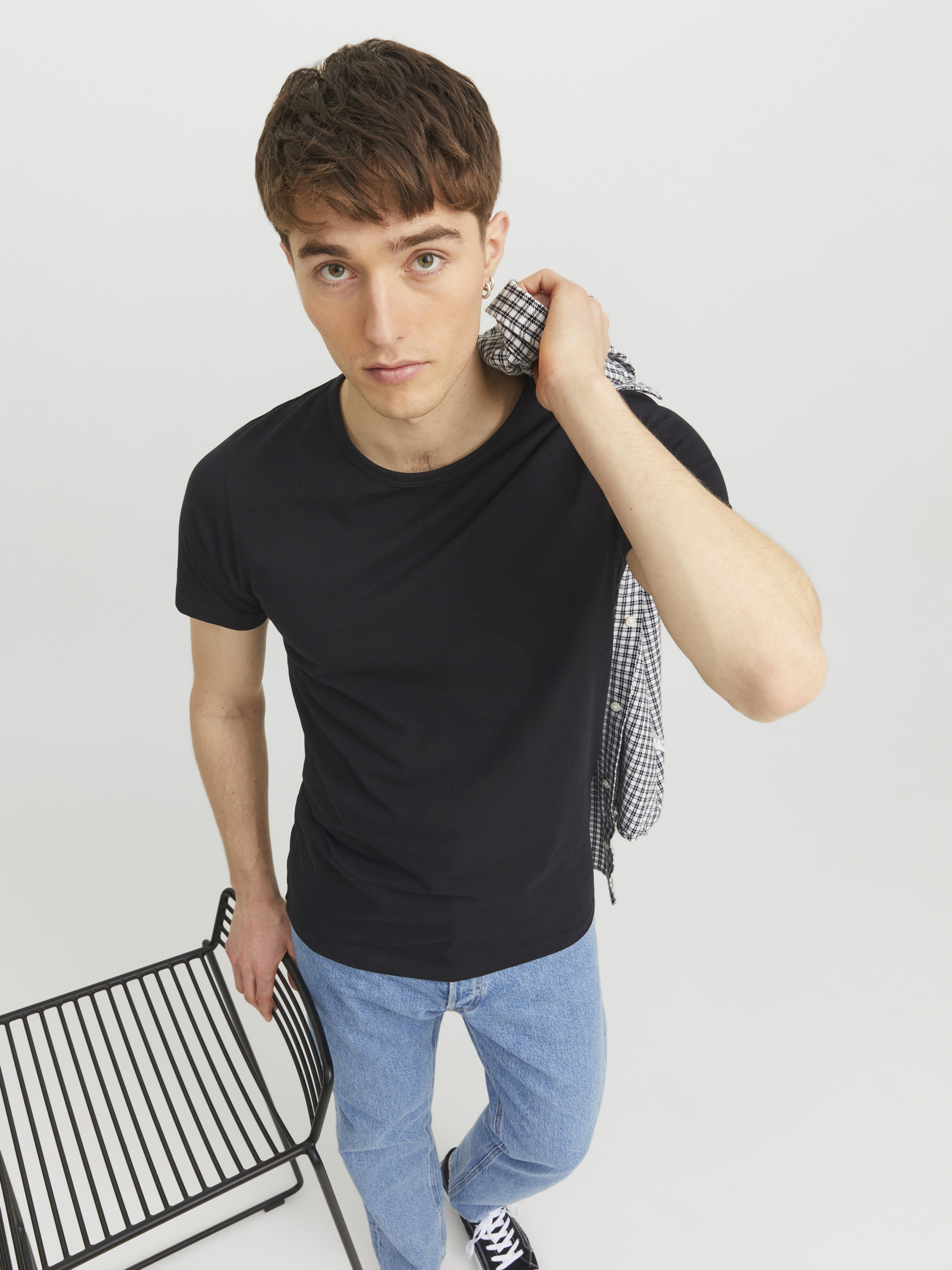 Jack & Jones Herren T-Shirts kurz Black