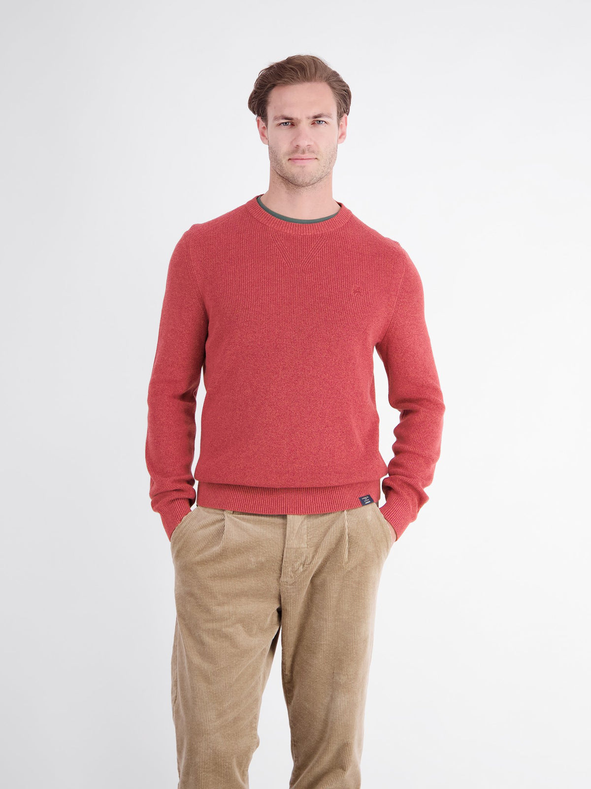 Lerros Herren Pullover Muted Red