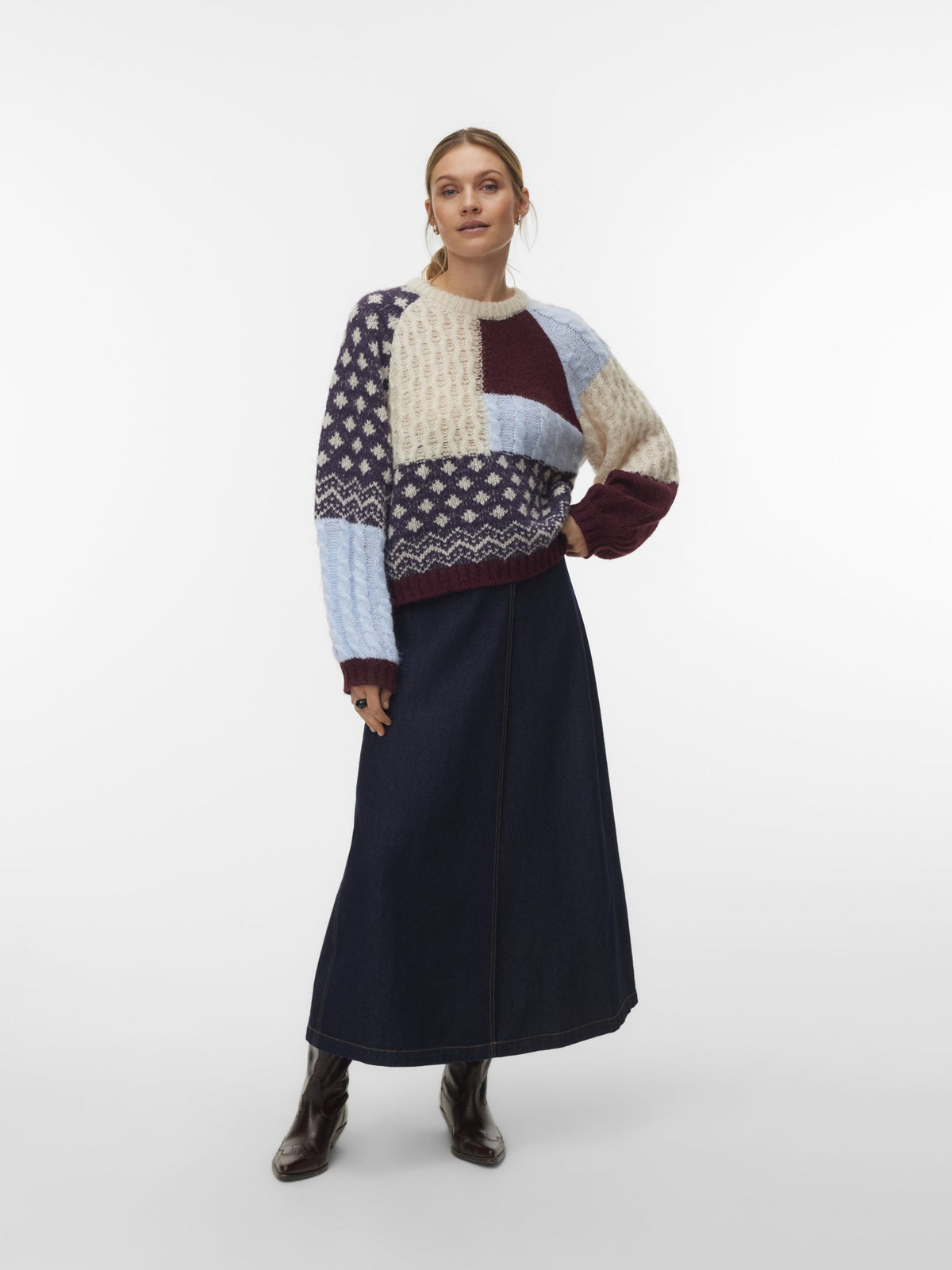 Vero Moda Damen Pullover Windsor Wine/Ca
