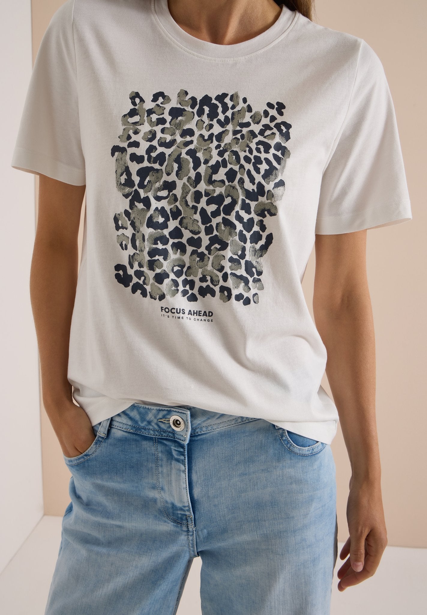 Cecil Damen T-Shirts Vanilla W
