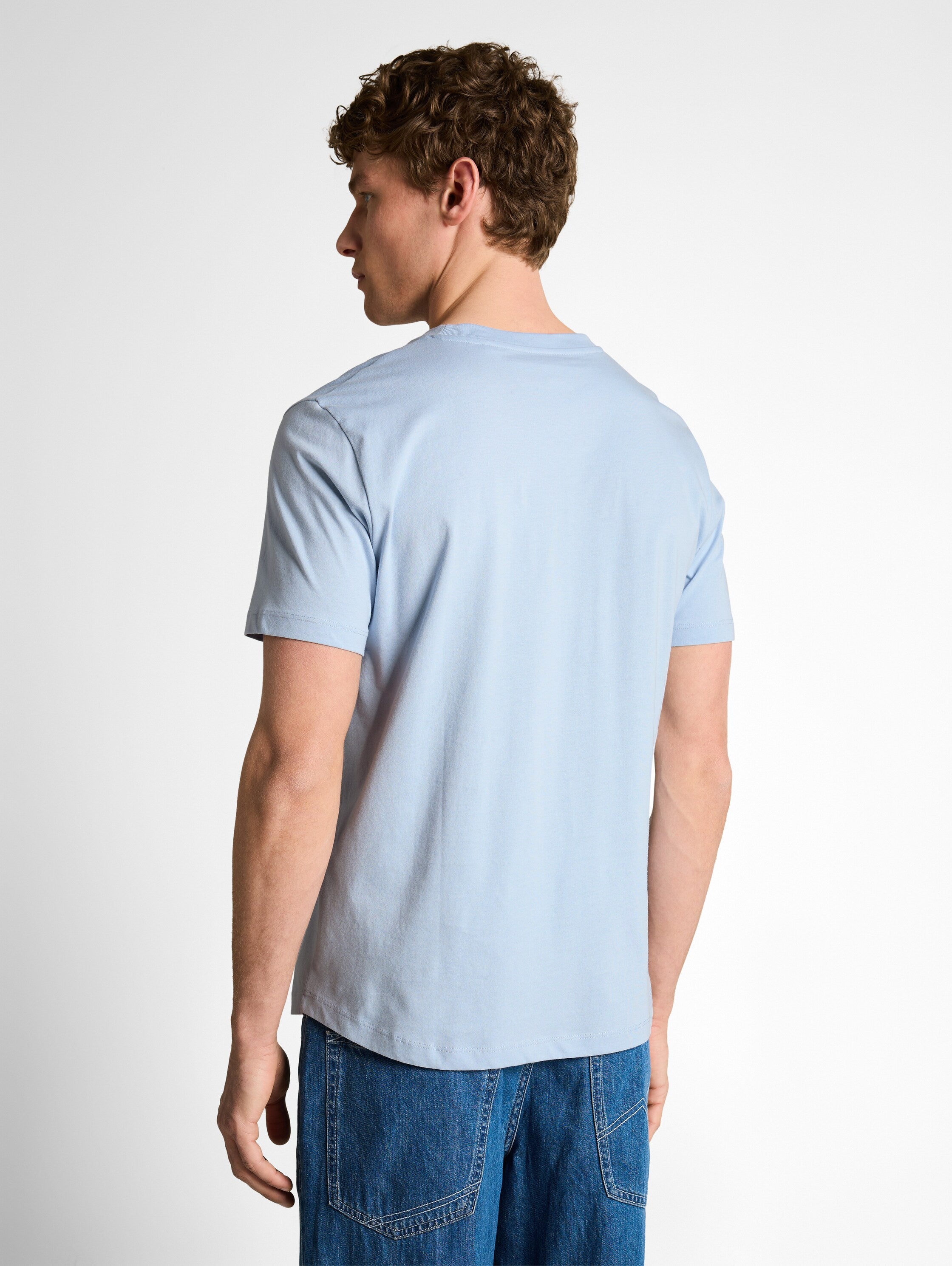 Tom Tailor denim Herren T-Shirts kurz Smart Light Blu