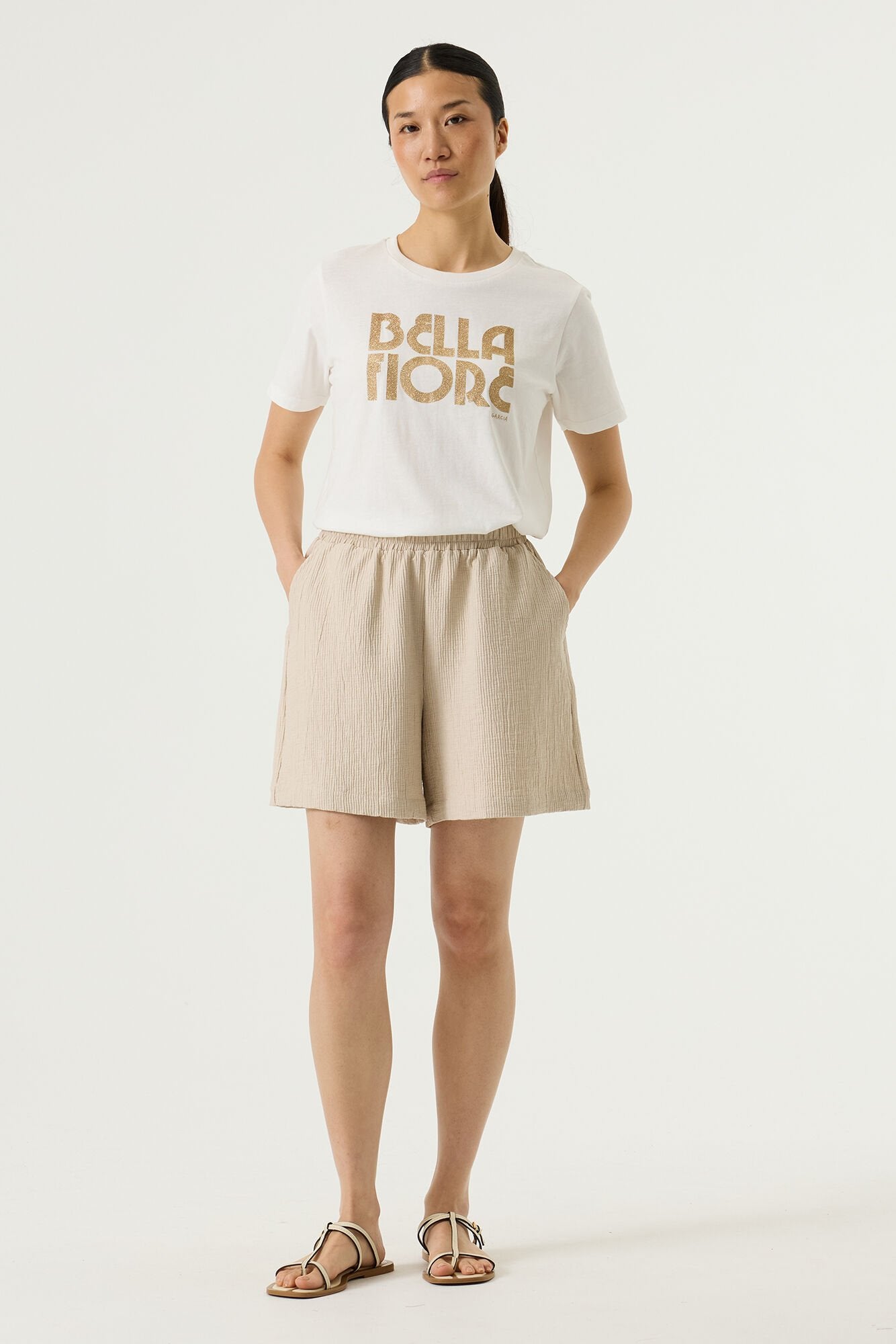 Garcia Damen T-Shirts Off White