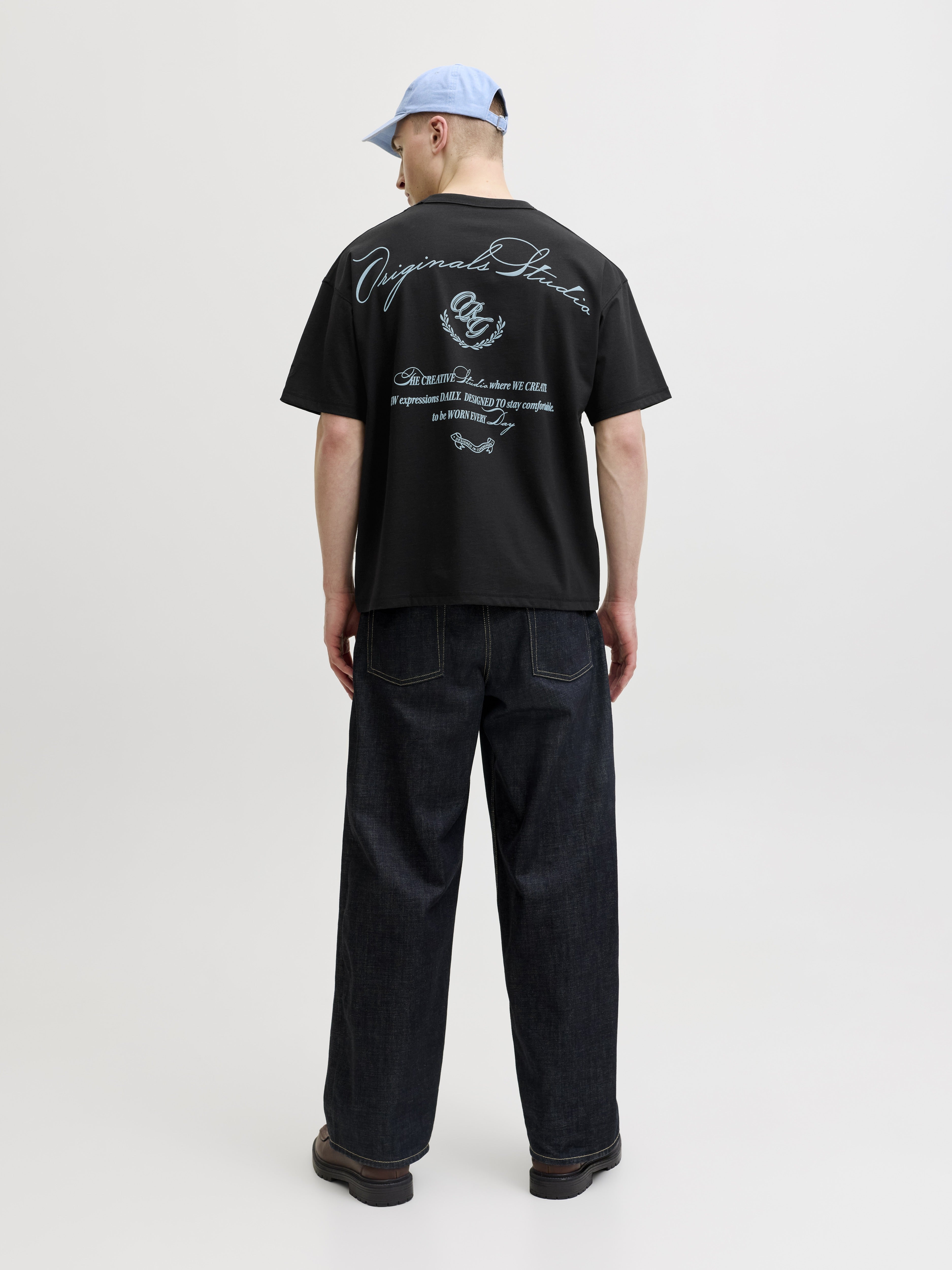 Jack & Jones Herren T-Shirts kurz Black