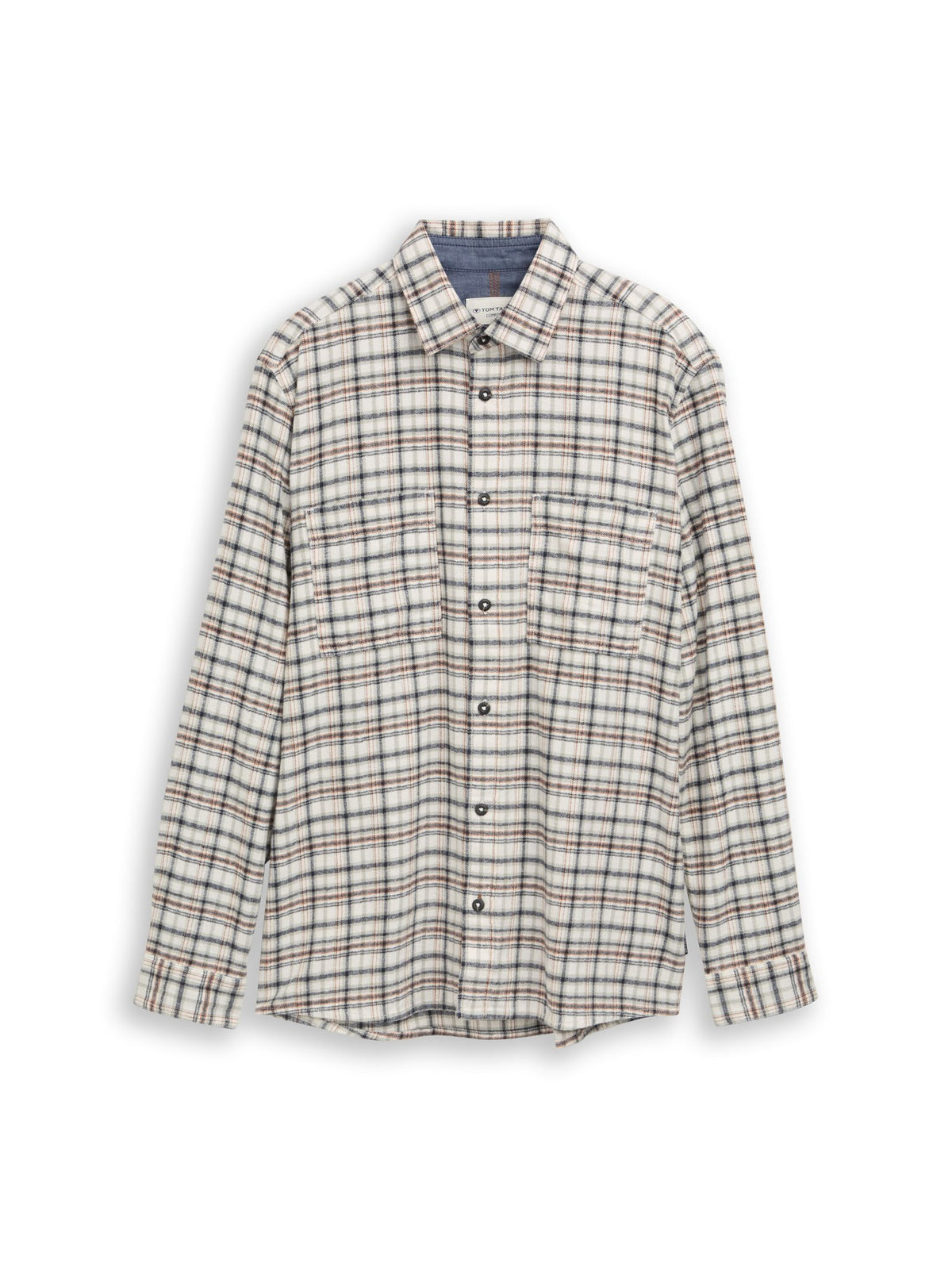 Tom Tailor Herren Hemden lang White Based Min