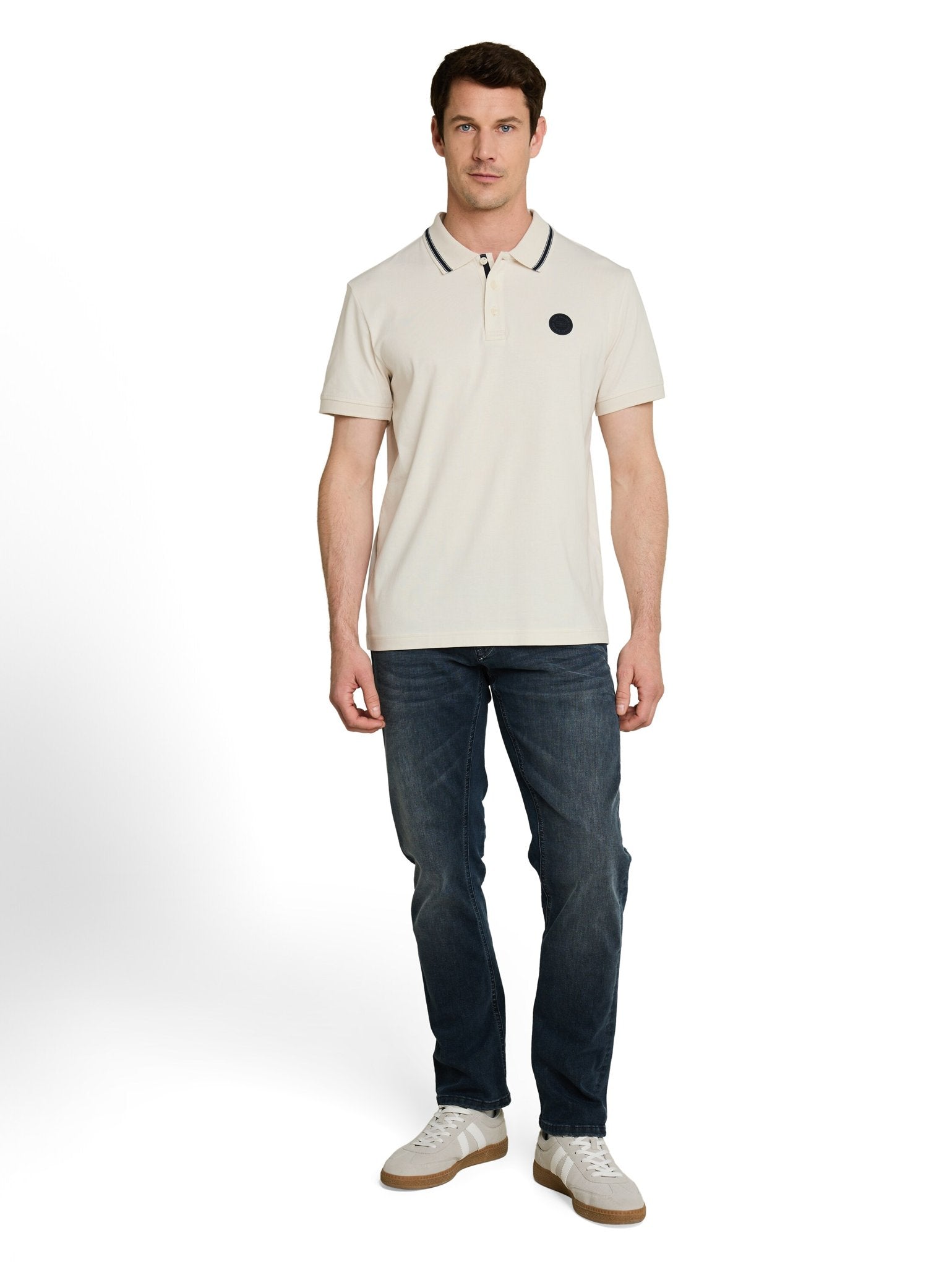 Tom Tailor Herren Polo-Shirts Gardenia White