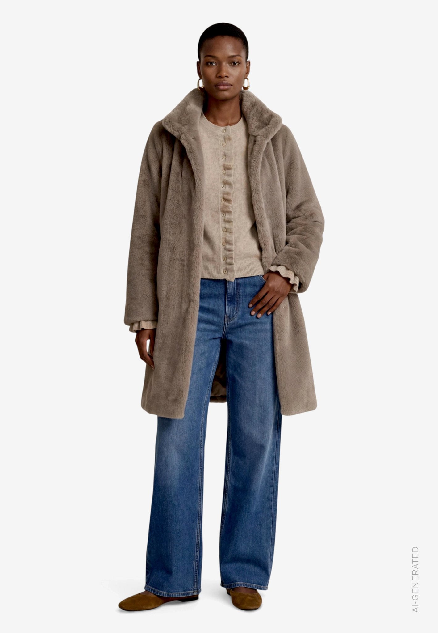 Zero Damen Mantel Desert Taupe