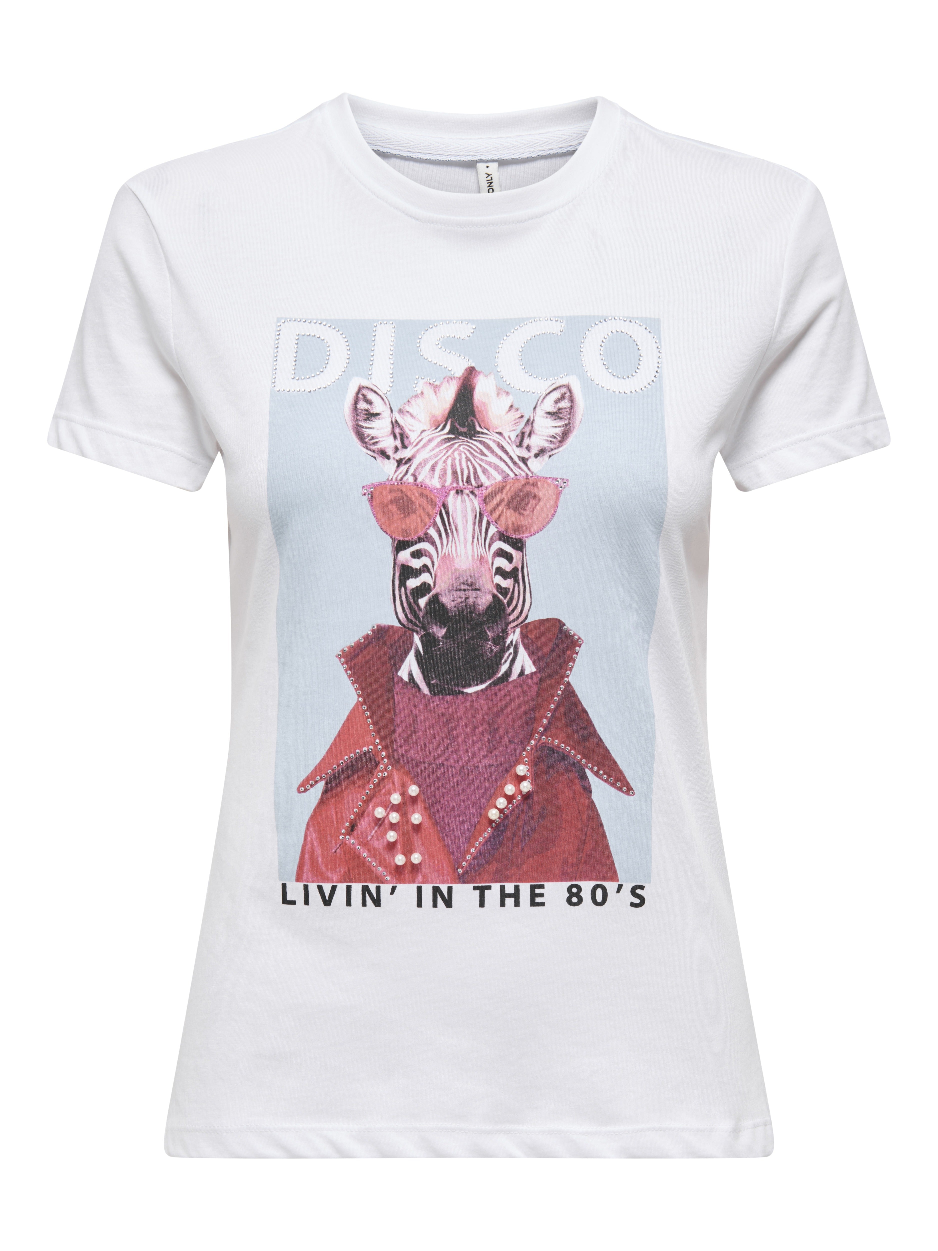 Only Damen T-Shirts Bright White/Di