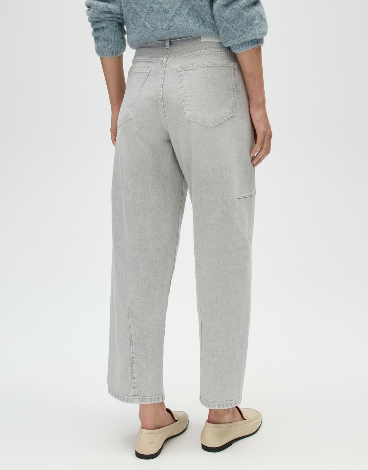 Opus Damen Jeans Bright Grey