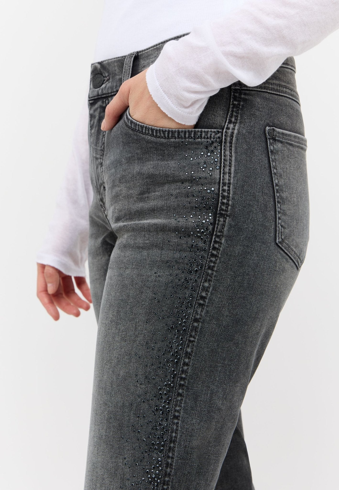 Angels Damen Jeans  Grey Rand