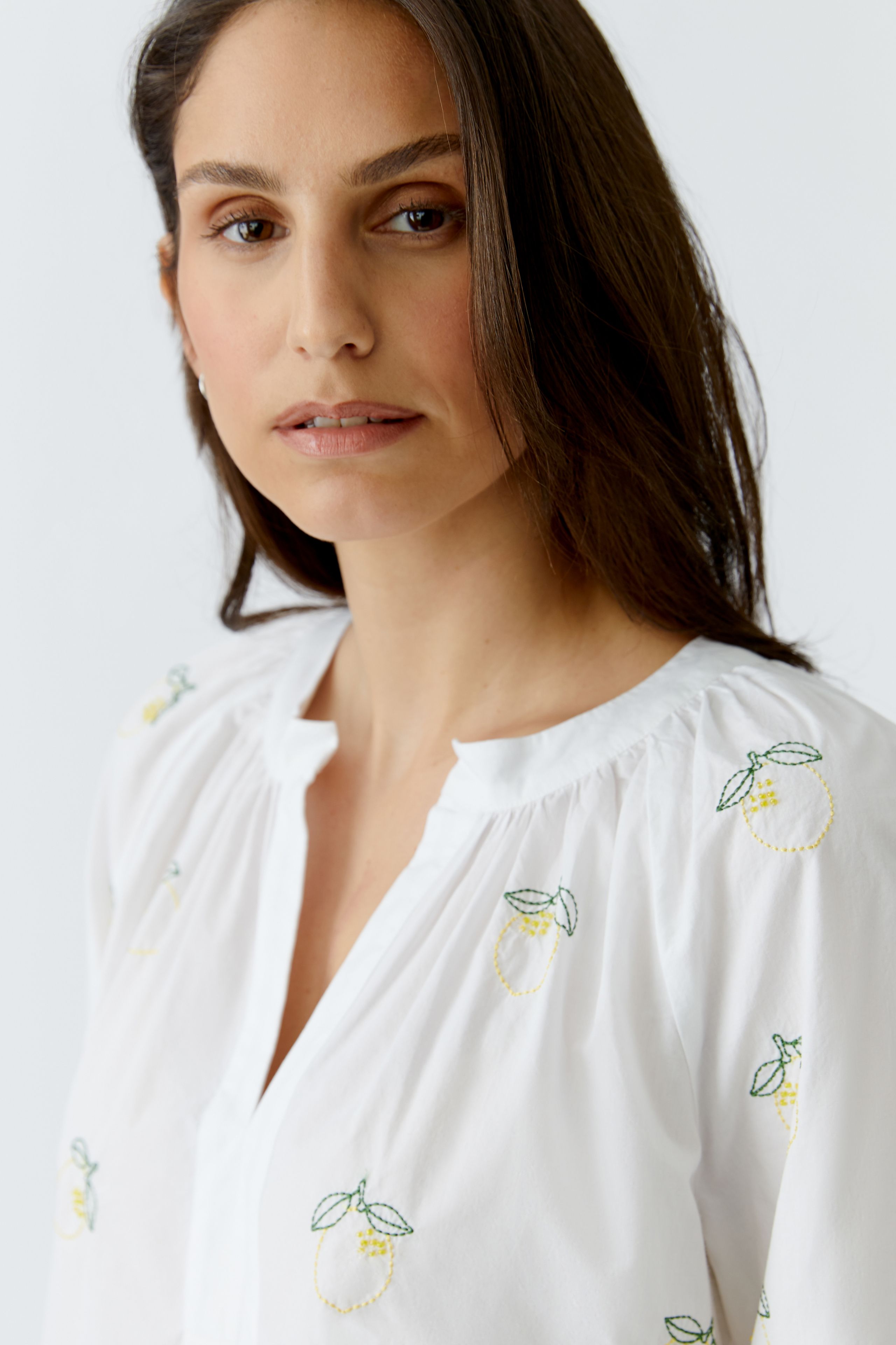 Oui Damen Blusen  Optic Whit