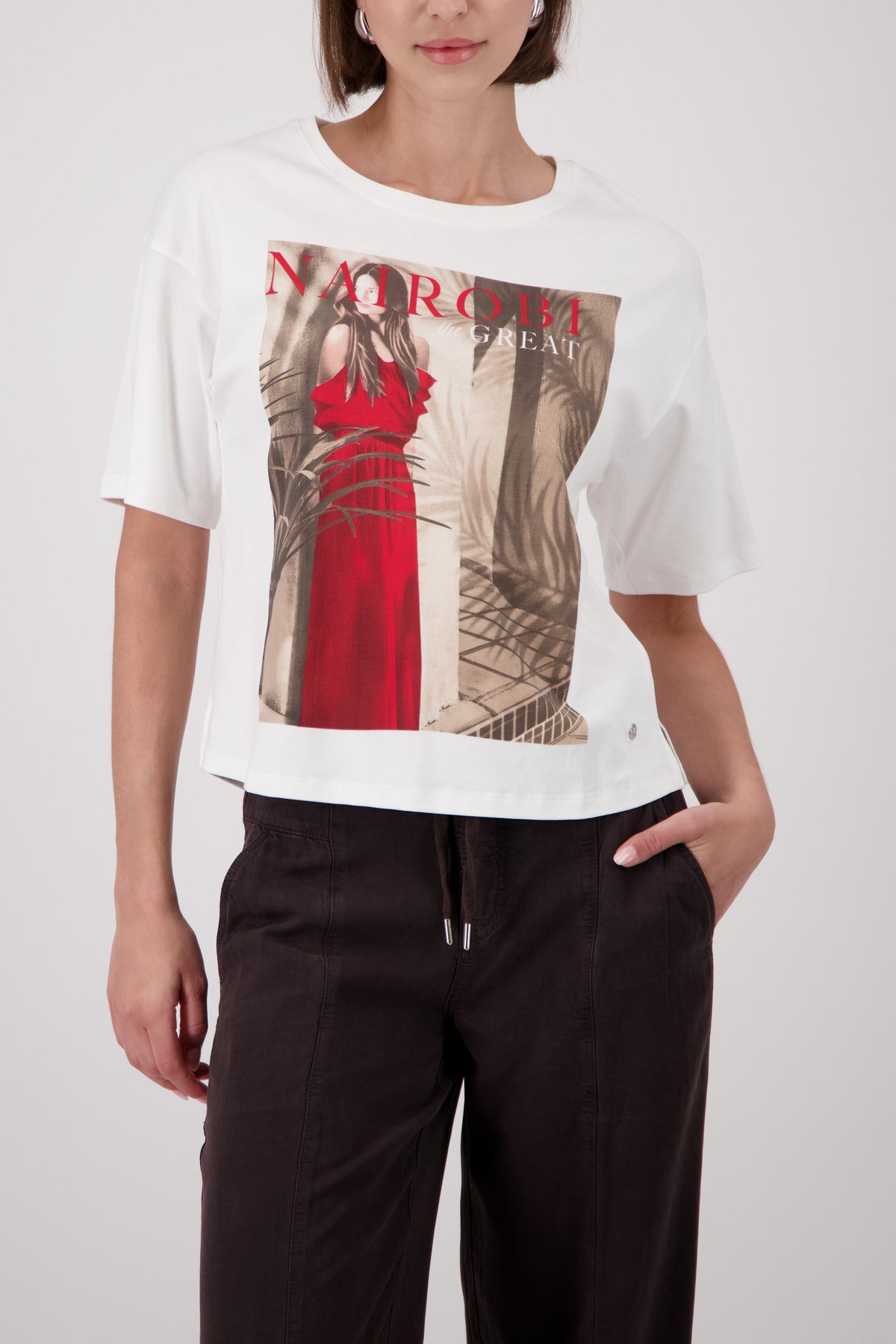 Monari Damen T-Shirts Cream
