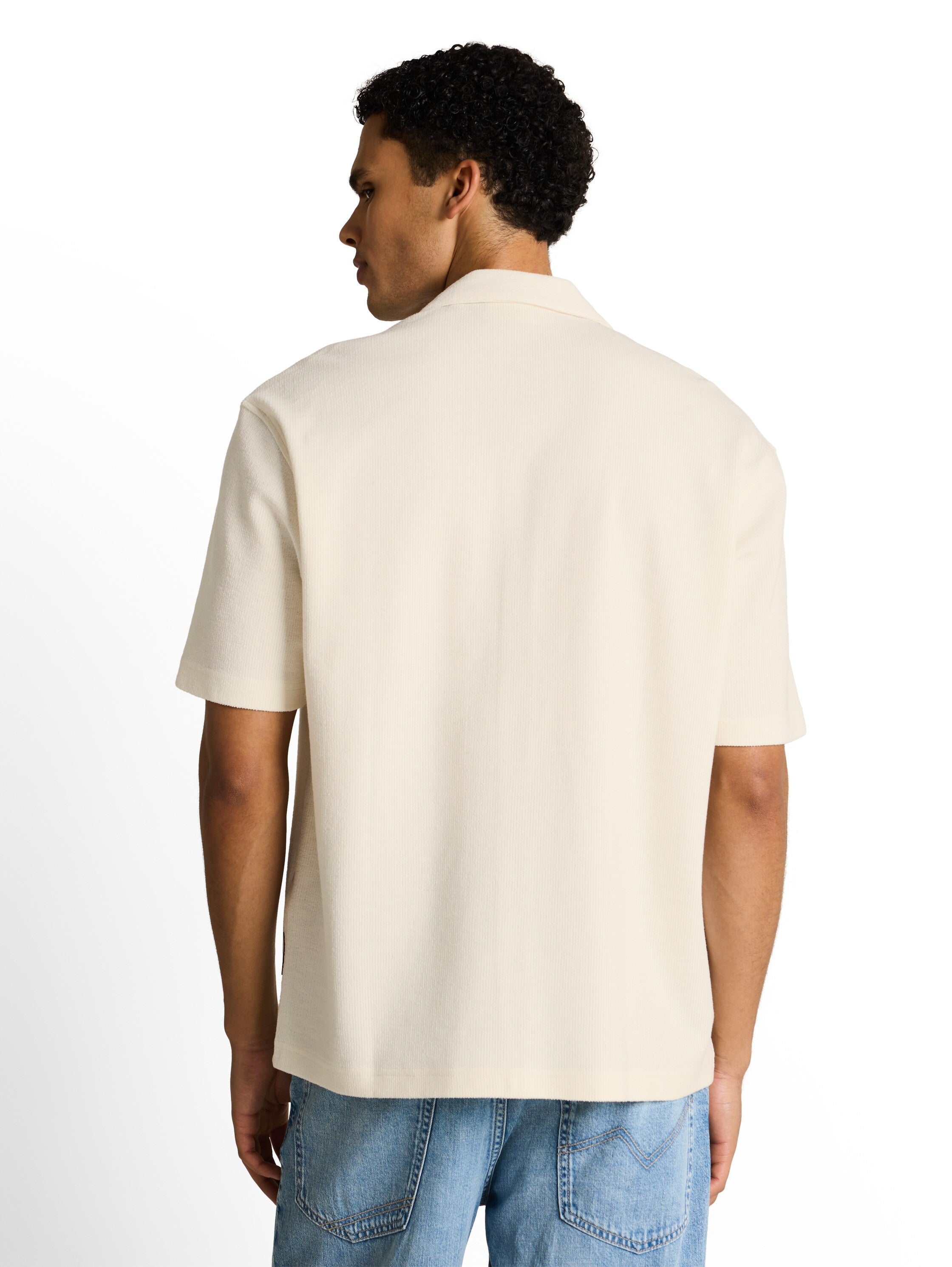 Tom Tailor denim Herren Hemden kurz Wool White