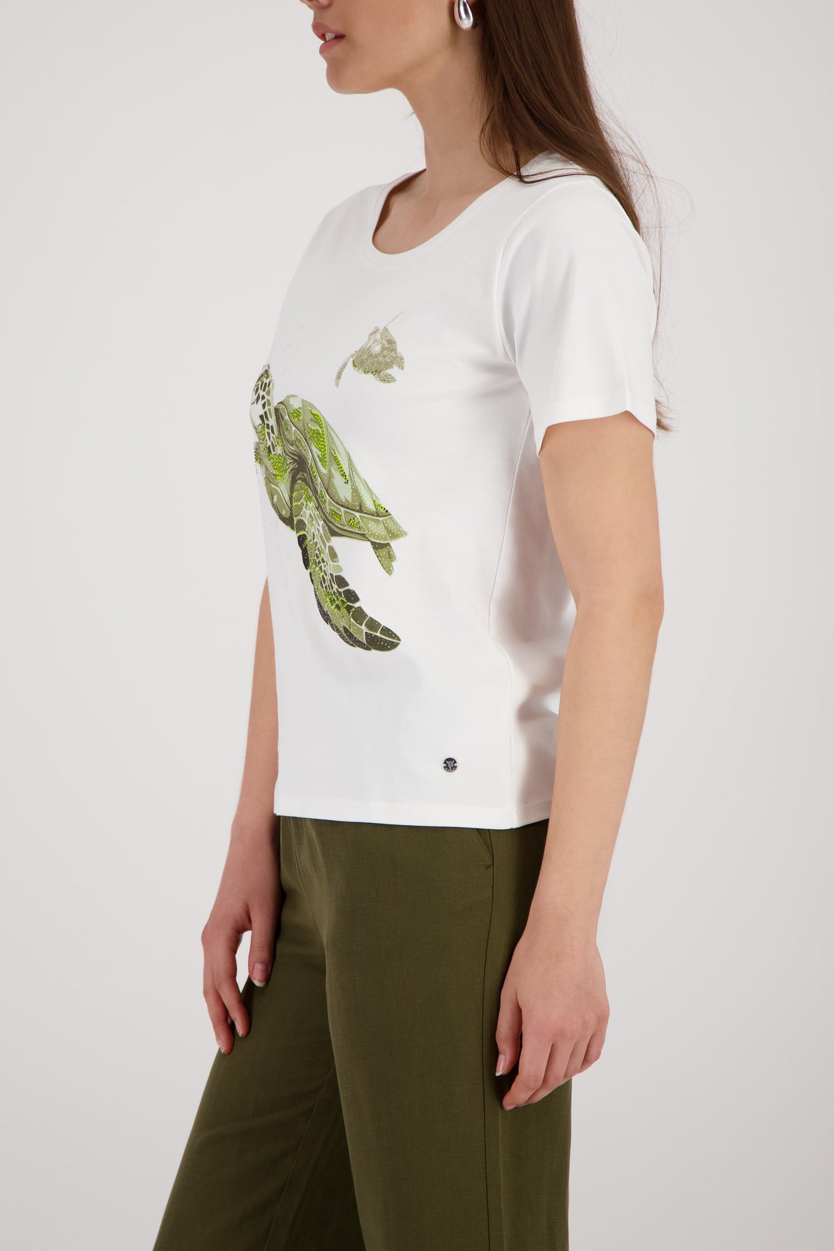 Monari Damen T-Shirts  Cream