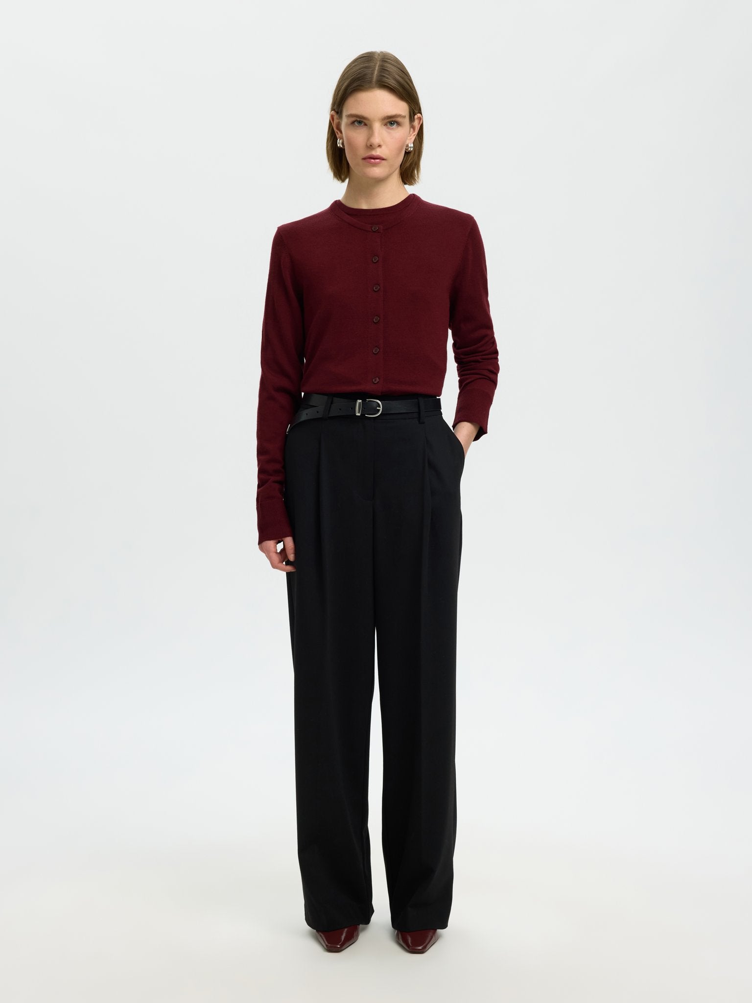 Selected Femme Damen Strickjacken Tawny Port