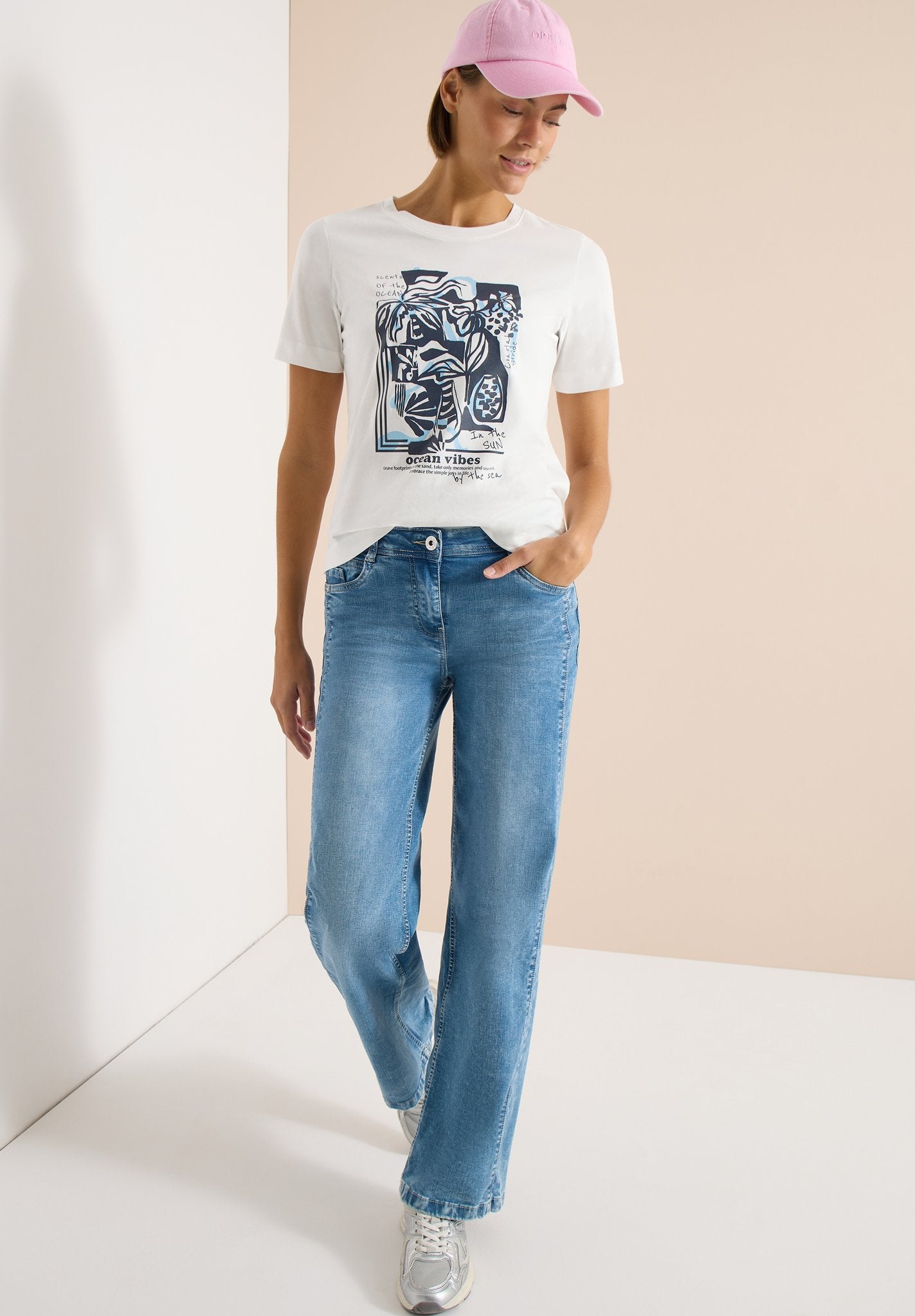 Cecil Damen T-Shirts Vanilla W