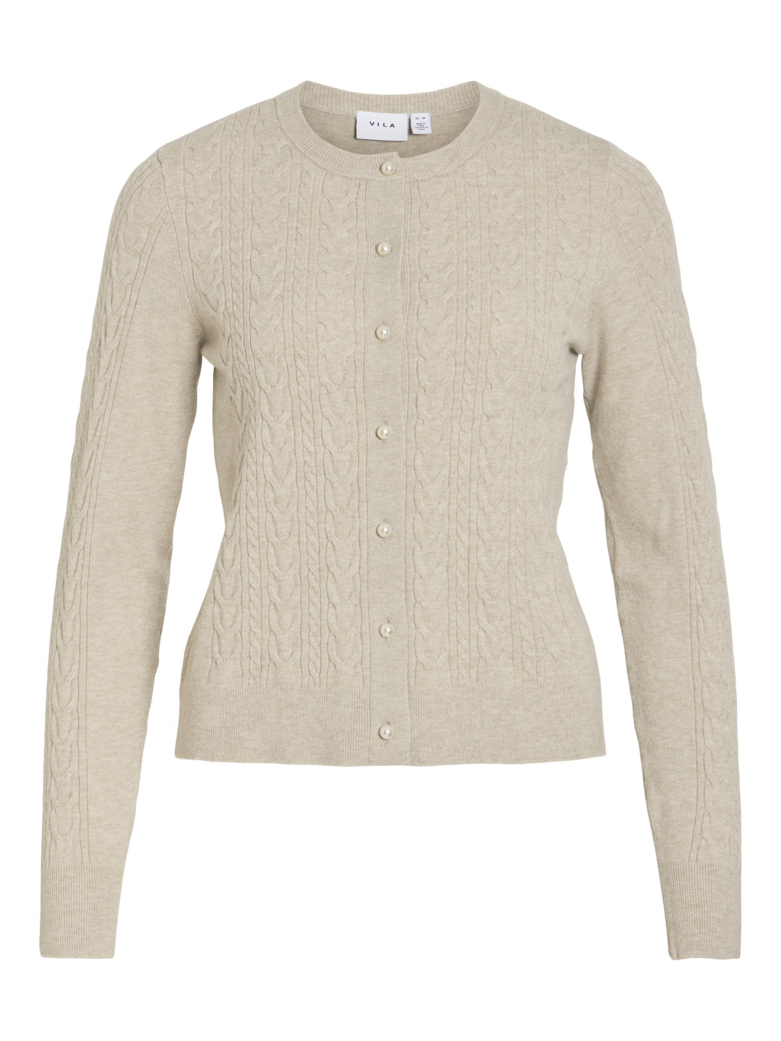 Vila Damen Strickjacken Natural Melange