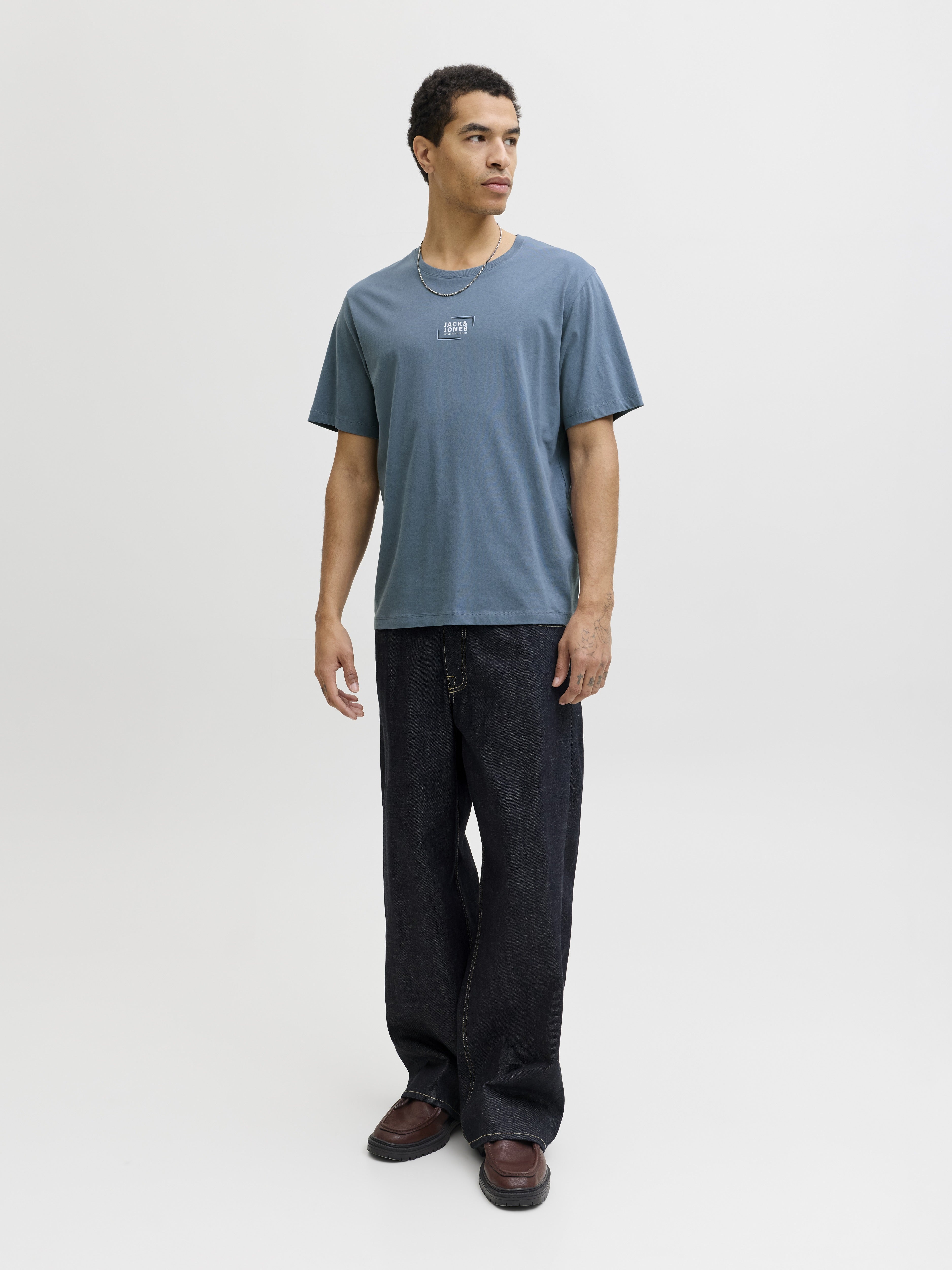 Jack & Jones Herren T-Shirts kurz Blue Mirage