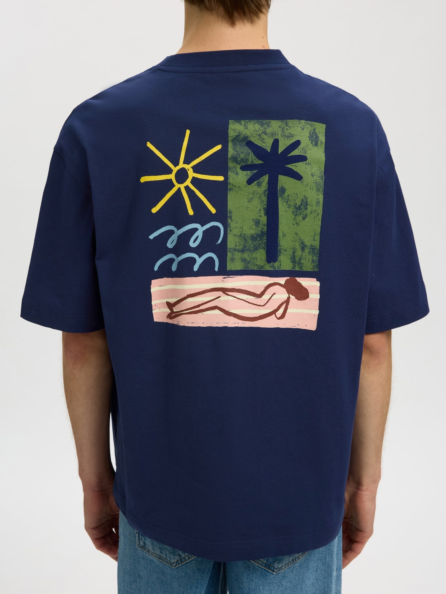 Selected homme Herren T-Shirts kurz  Ocean Ca