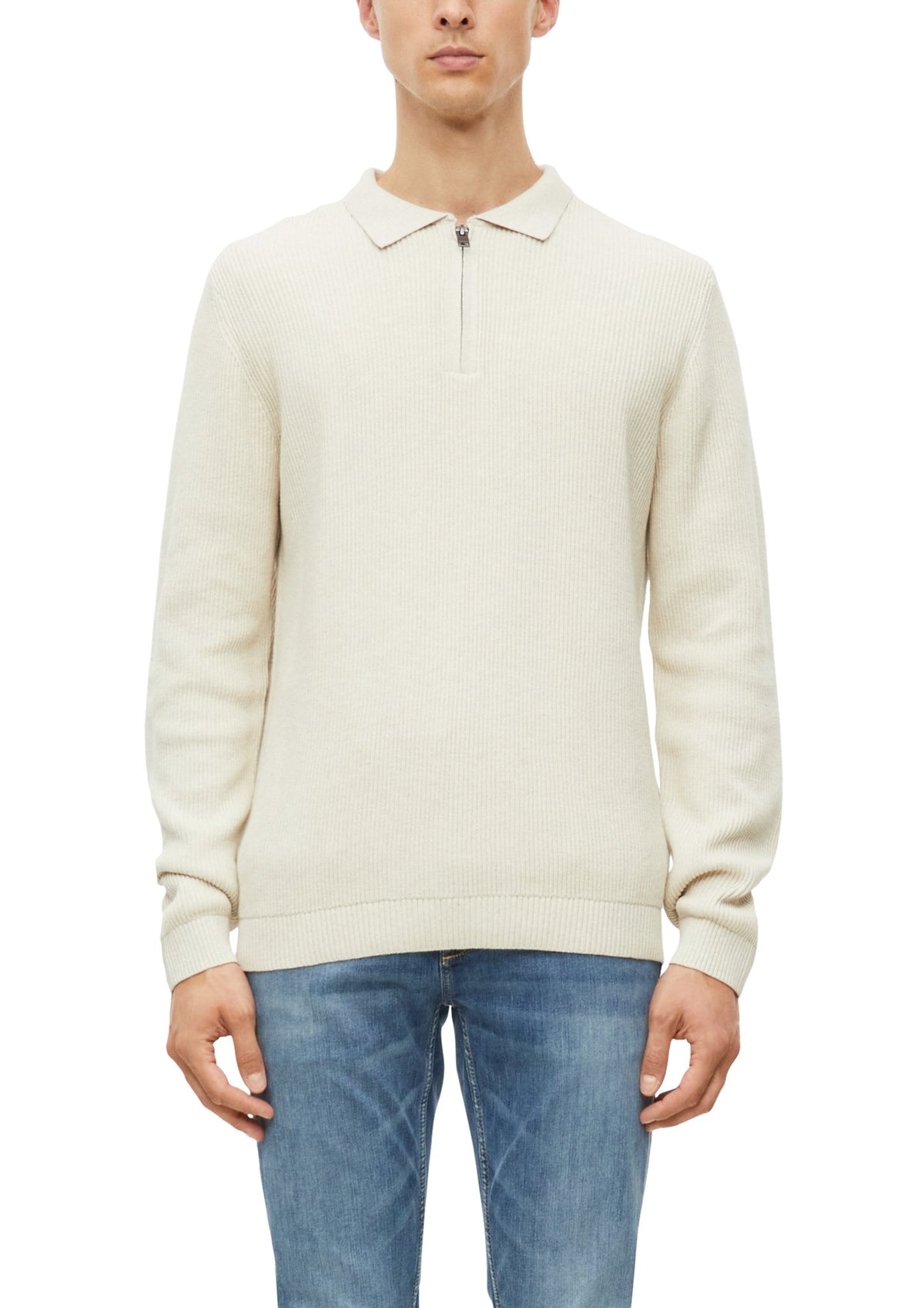 S. Oliver red Herren Pullover W White