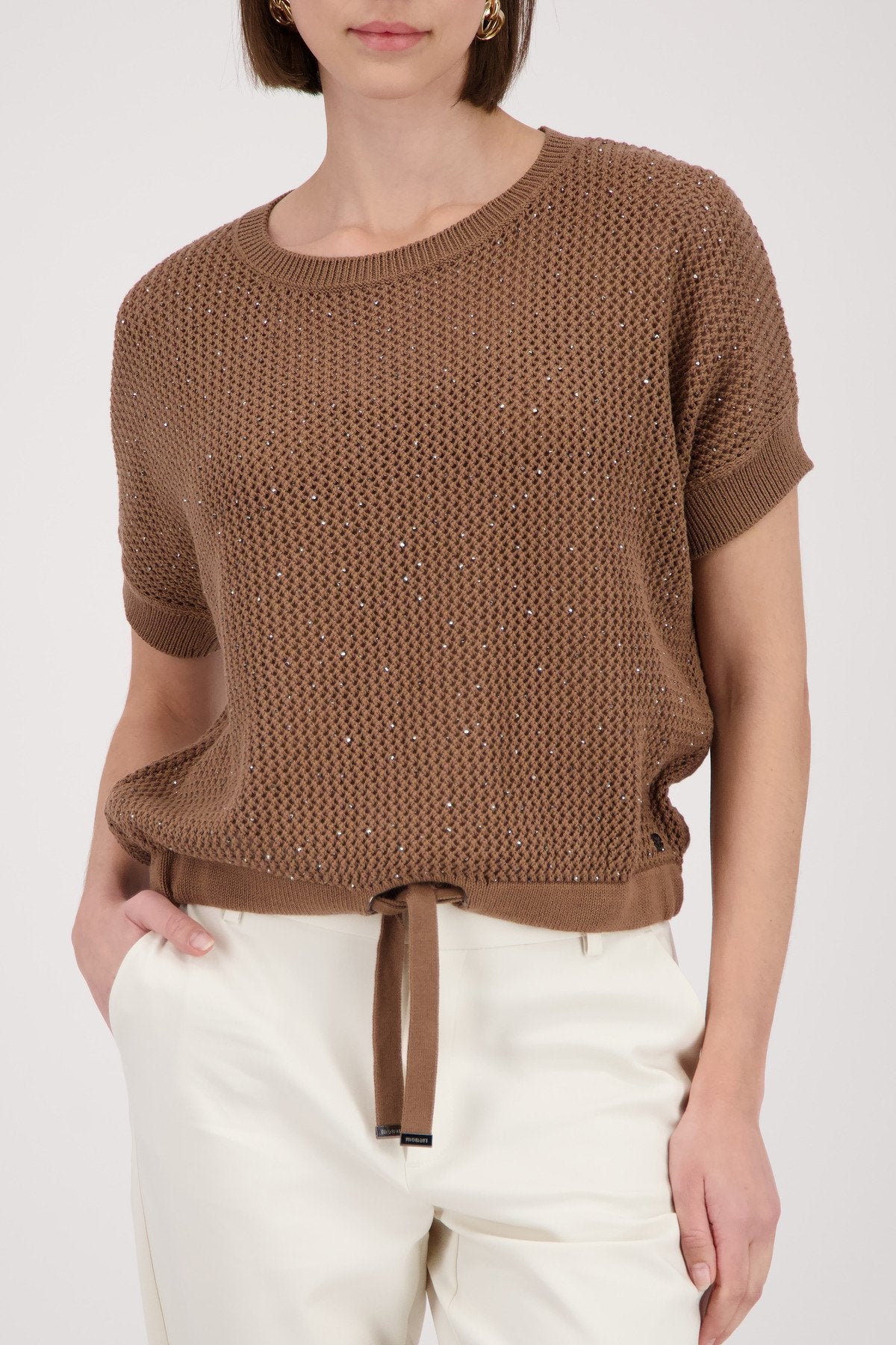 Monari Damen Pullover Mocca