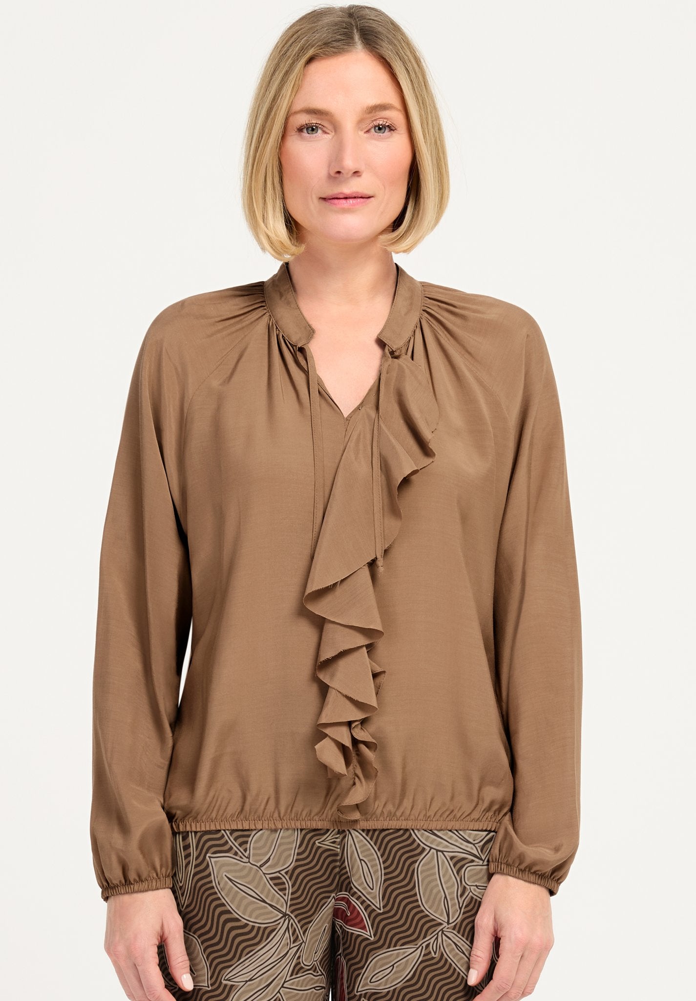 Bianca Damen Blusen Cognac
