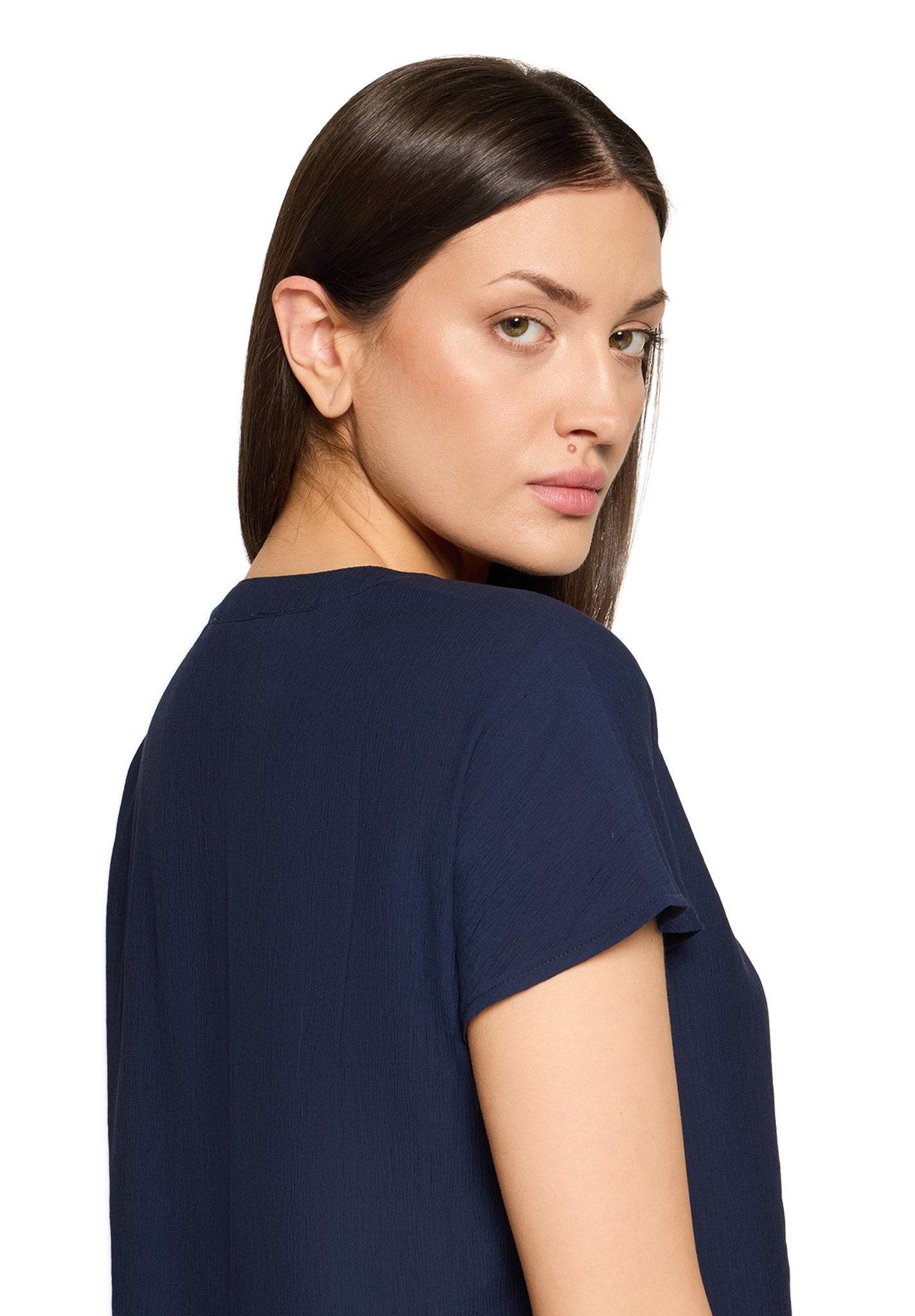 Betty & Co Damen Blusen kurz Navy Blue