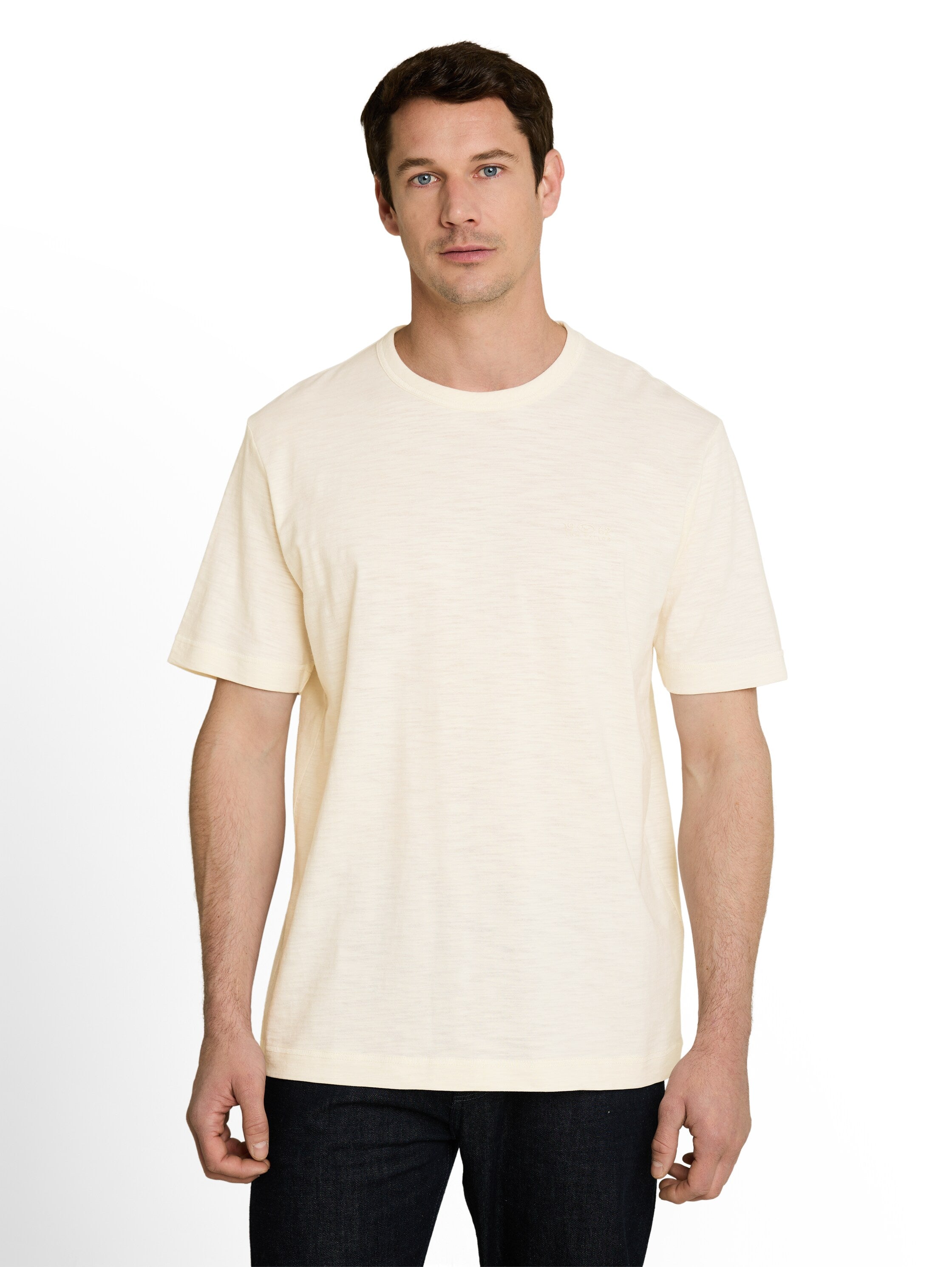 Tom Tailor Herren T-Shirts kurz Gardenia White