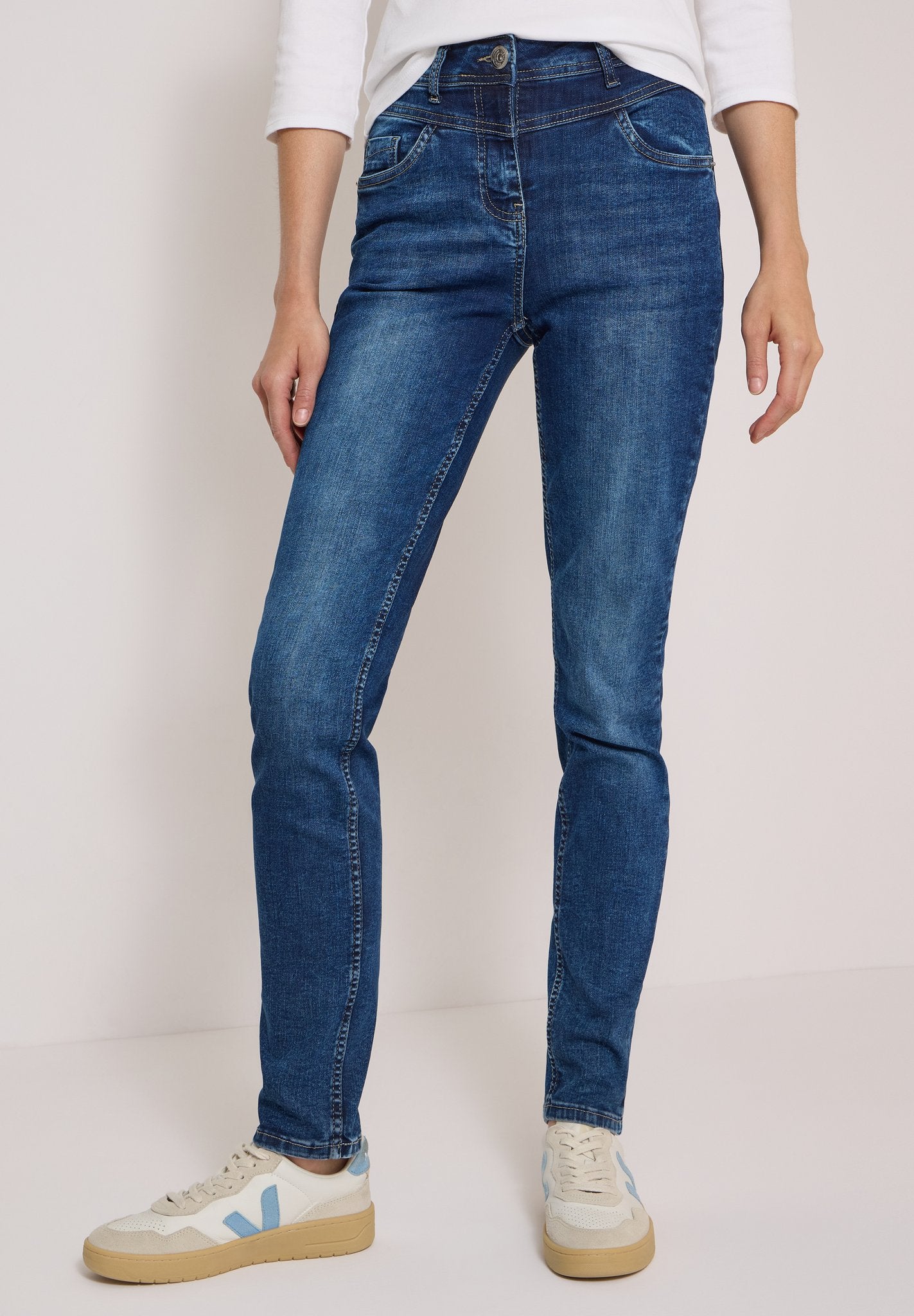 Cecil Damen Hosen  Mid Blue