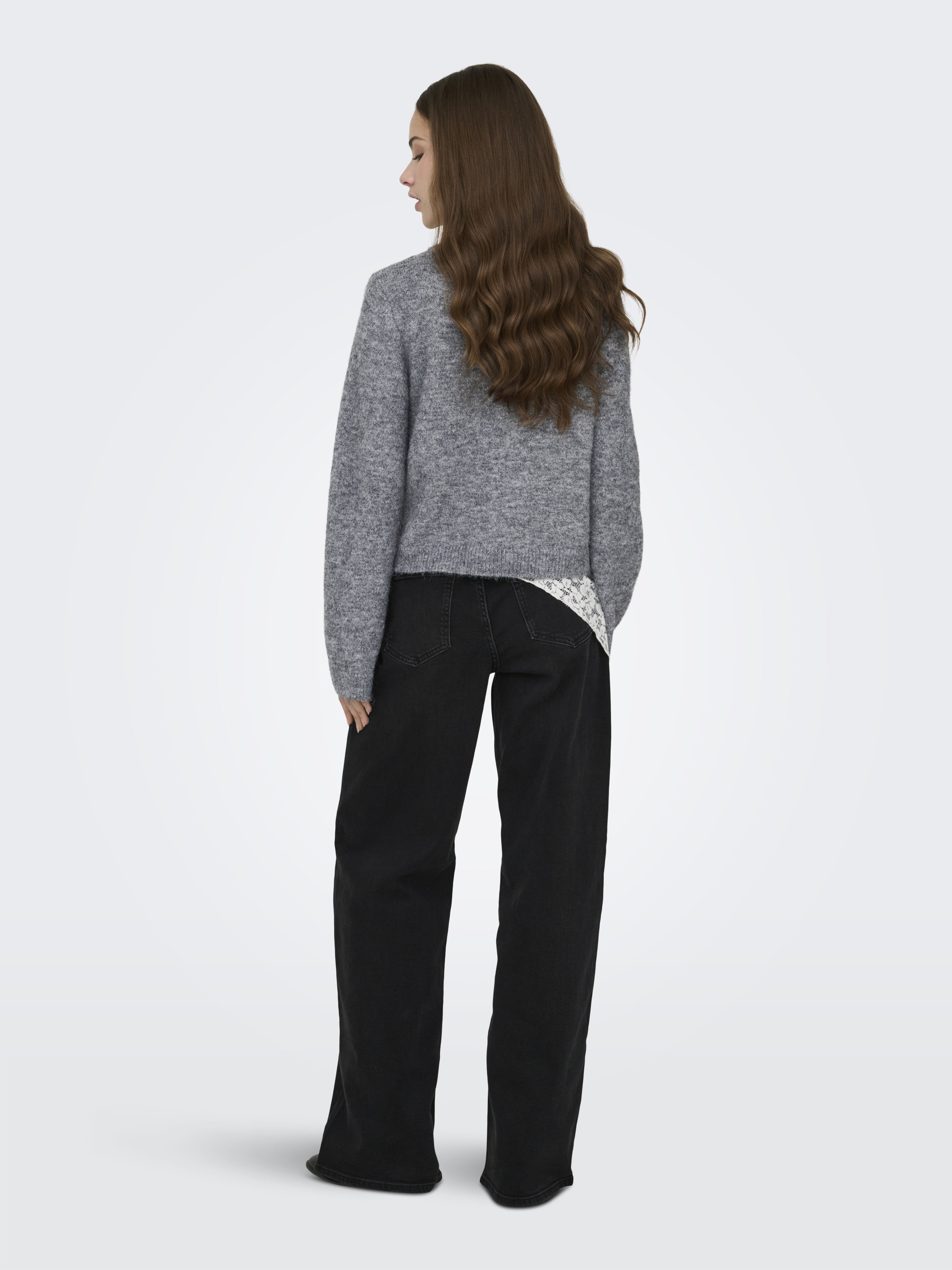 Only Damen Strickjacken Medium Grey Mel