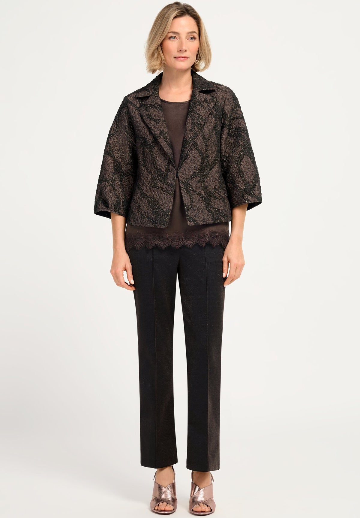 Bianca Damen Blazer Brown Mix