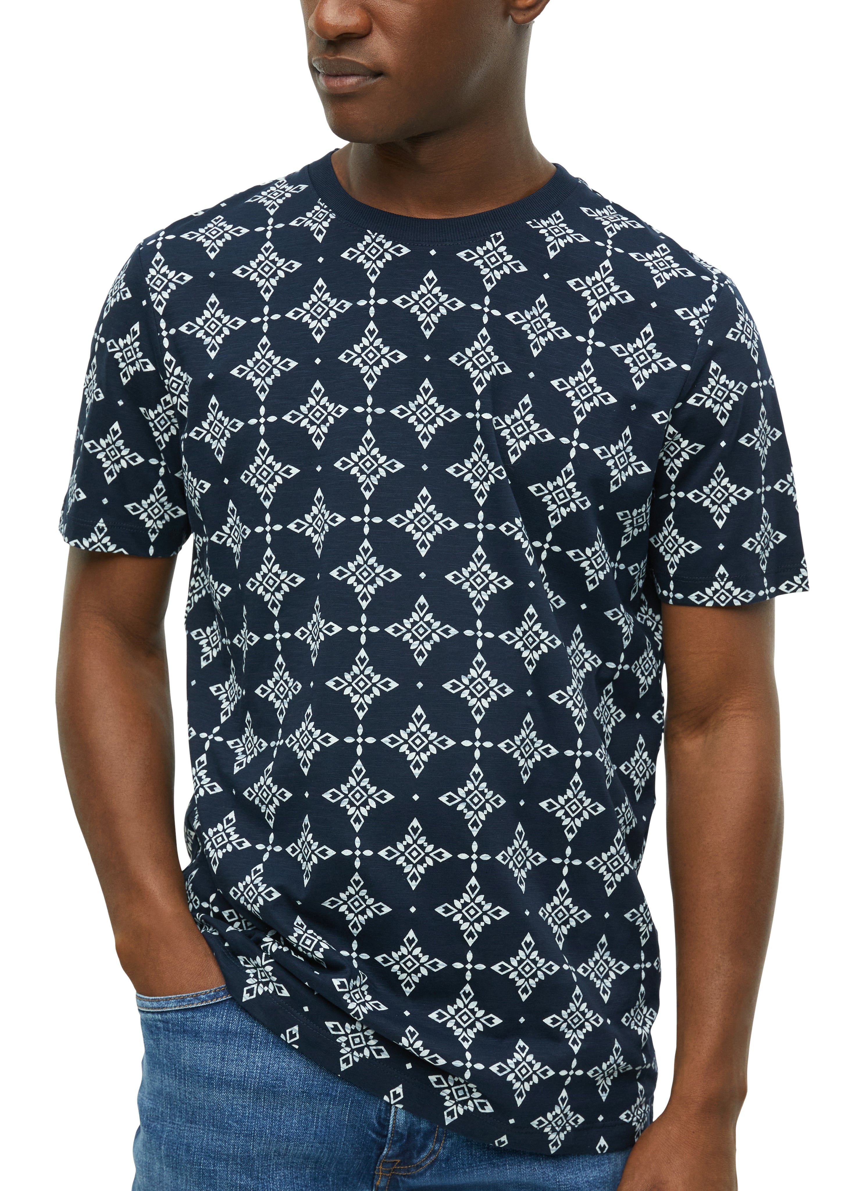 S. Oliver red Herren T-Shirts kurz Blue