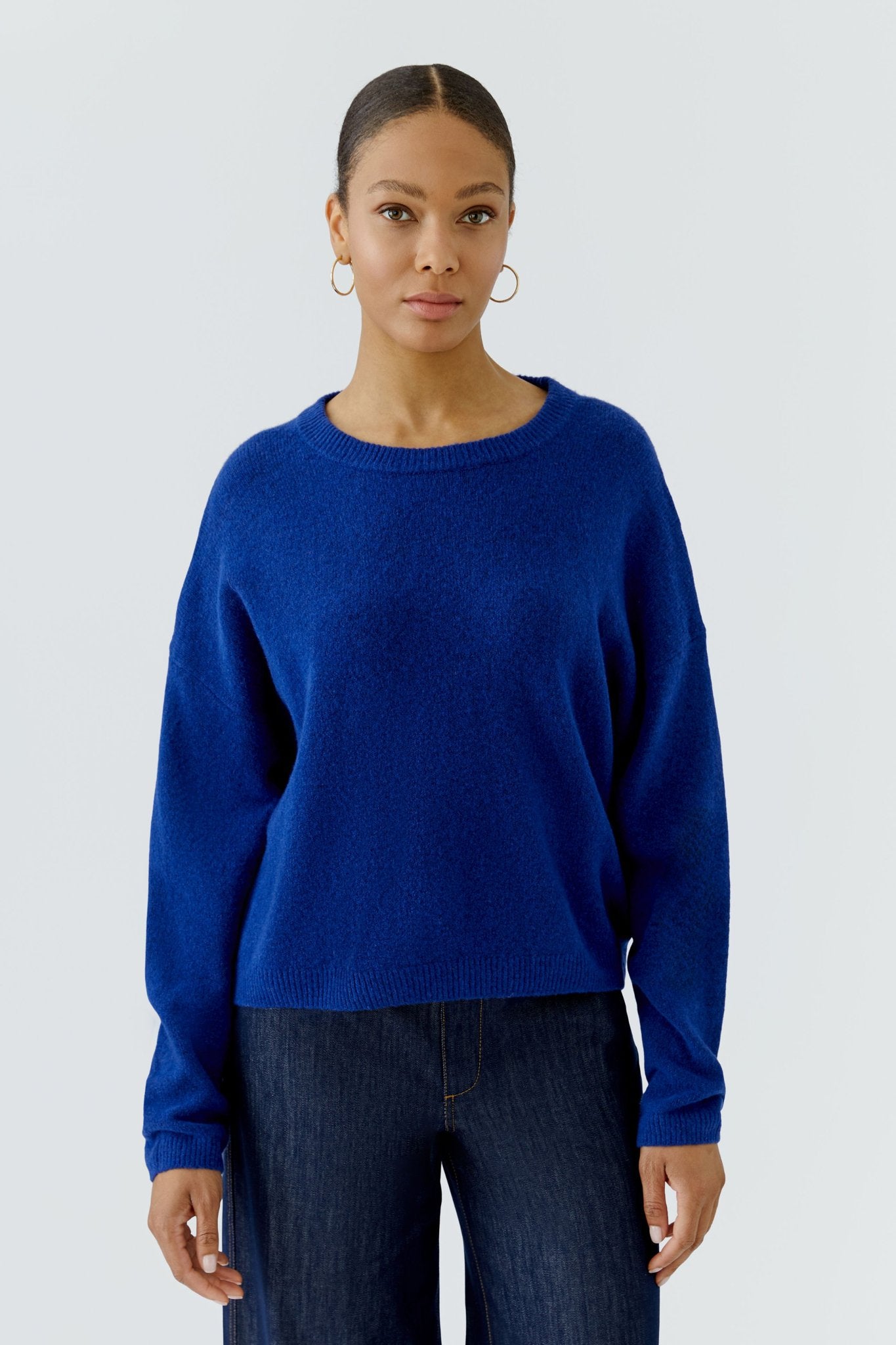 Oui Damen Pullover  Royal Blue
