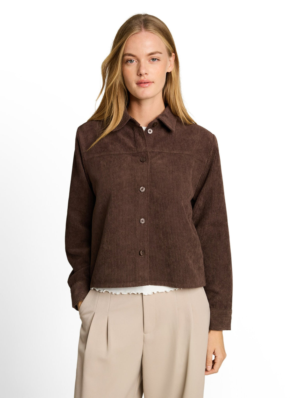 Tom Tailor denim Damen Blusen Cool Dark Brown