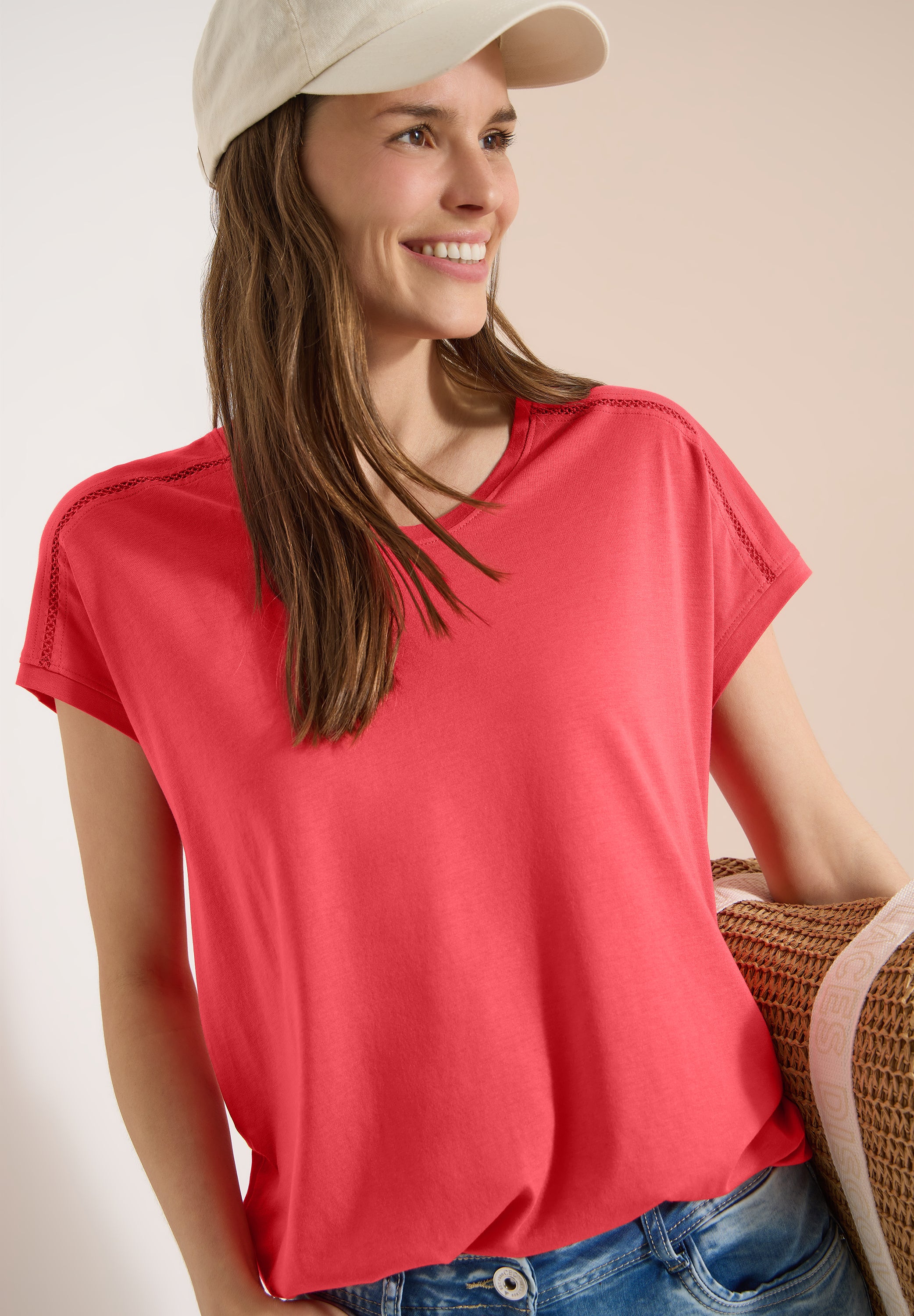 Cecil Damen T-Shirts Coral
