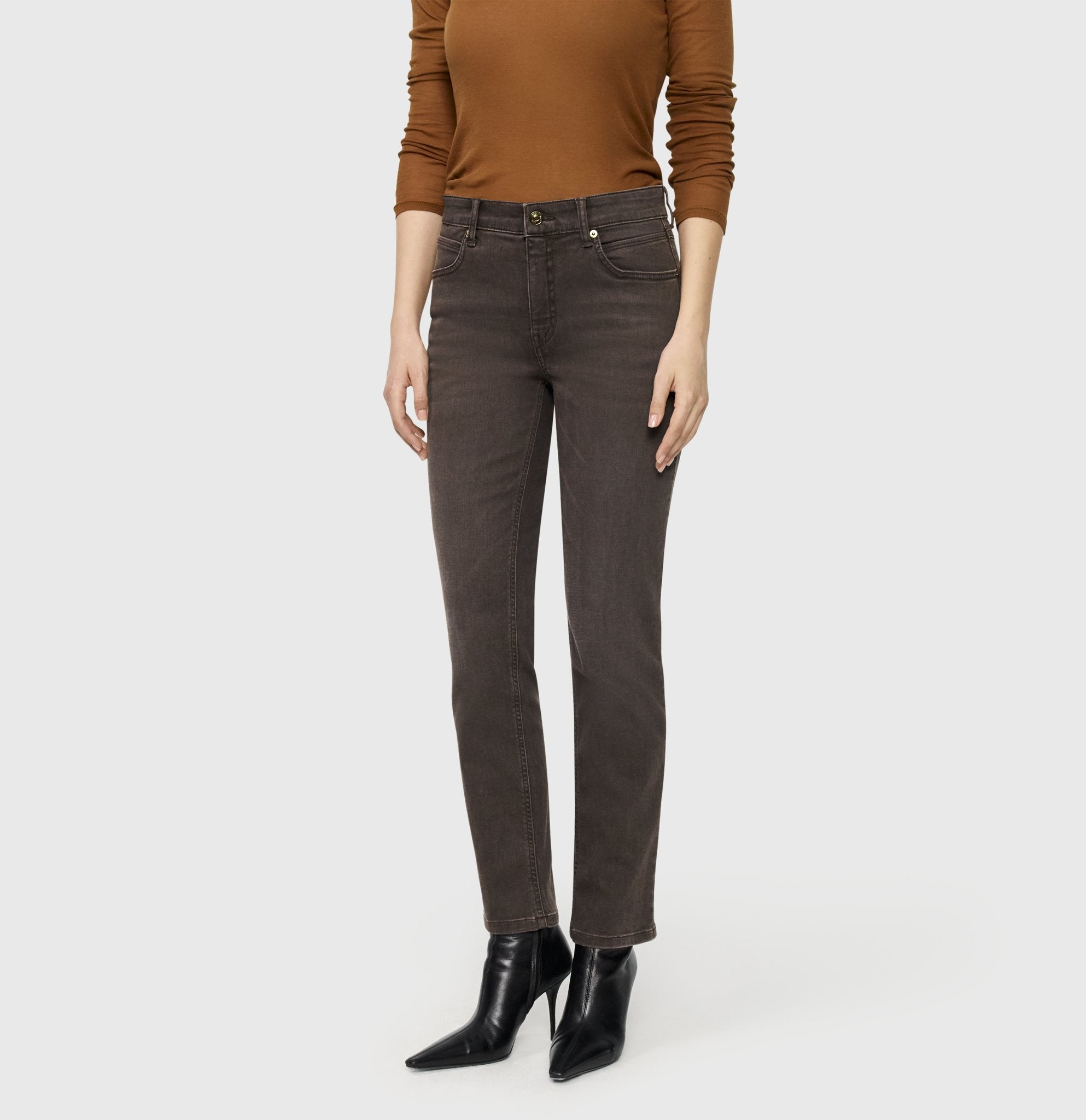 Mac Damen Jeans Brown Stone Was