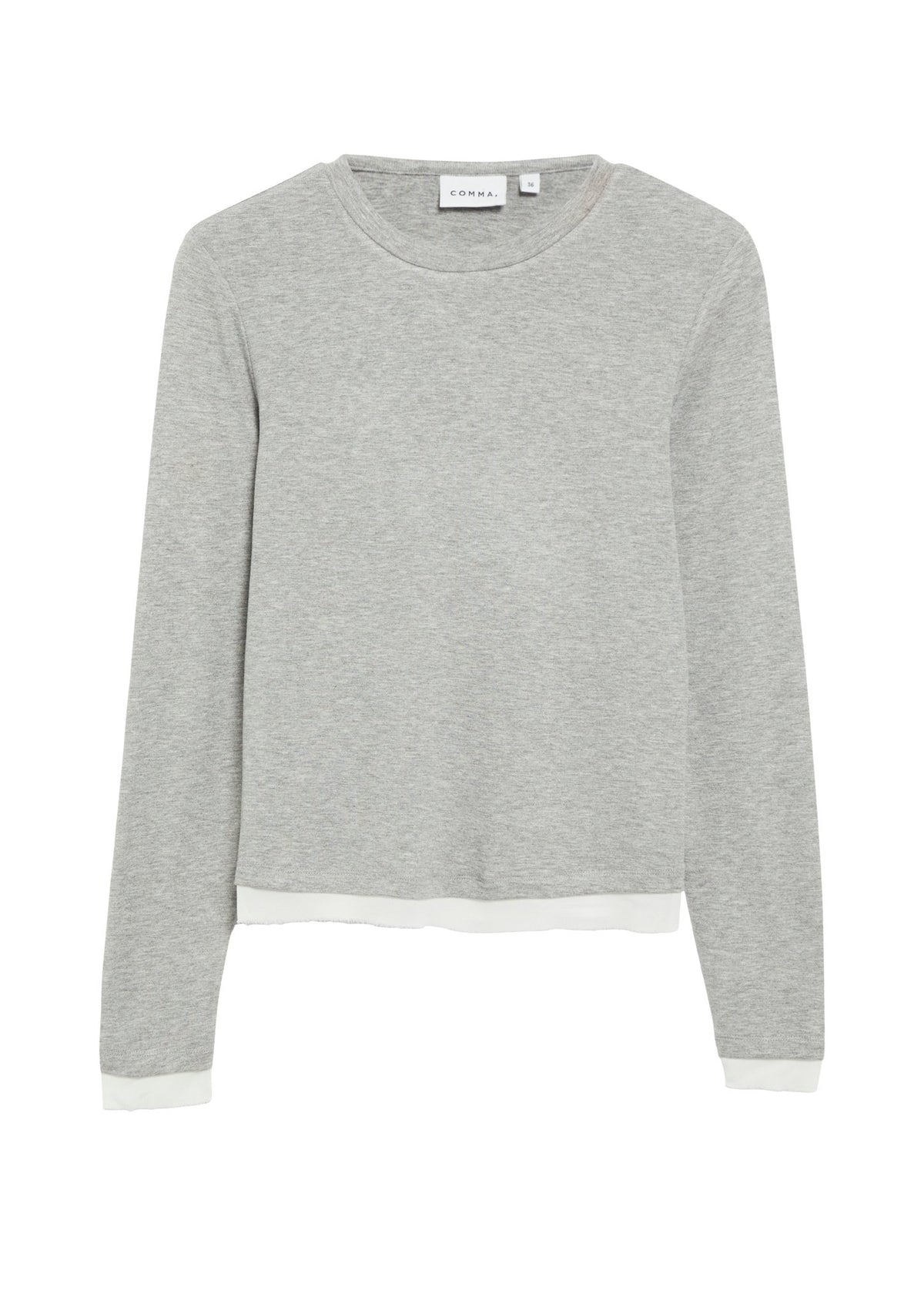 Comma Damen T-Shirts W Grey/Black