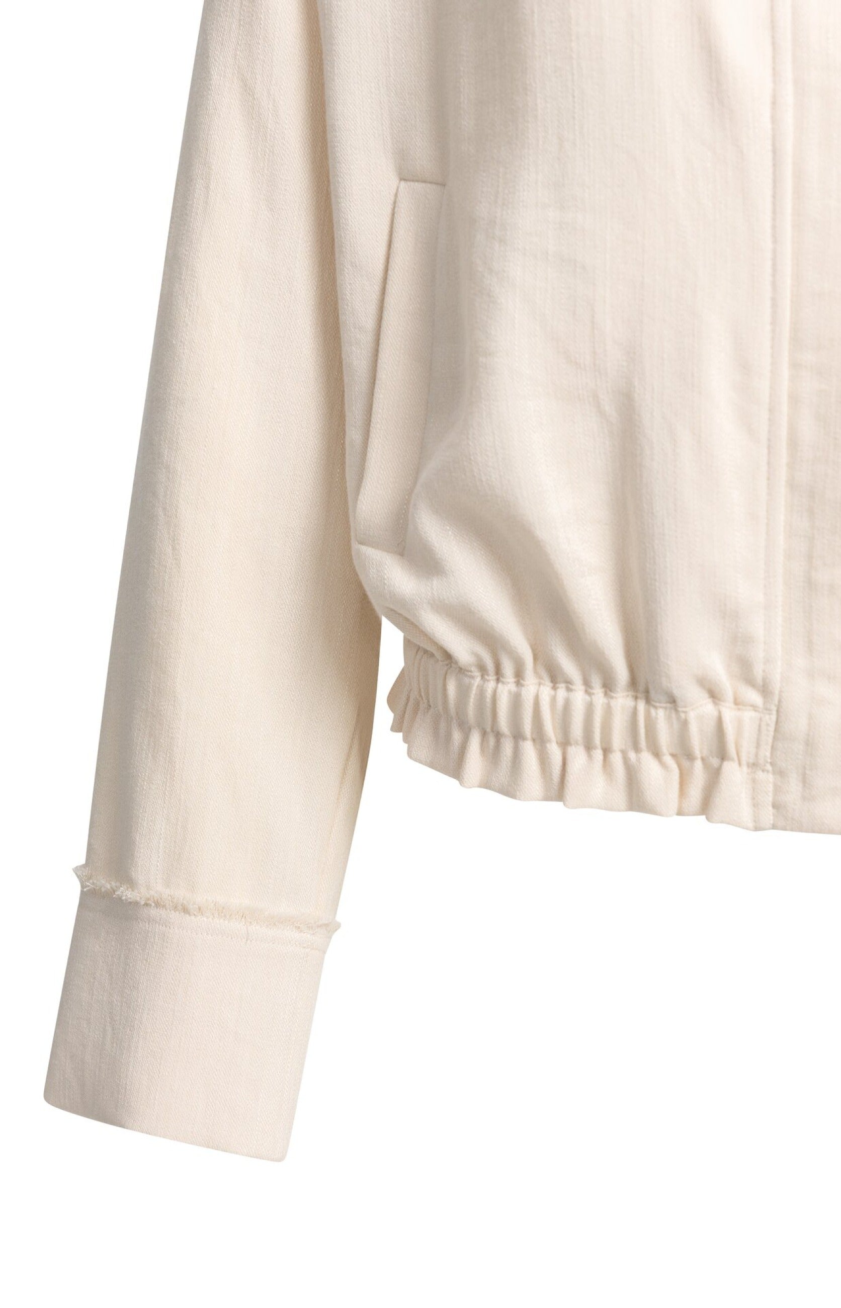 Leinen-Blusenjacke mit Kordelzug