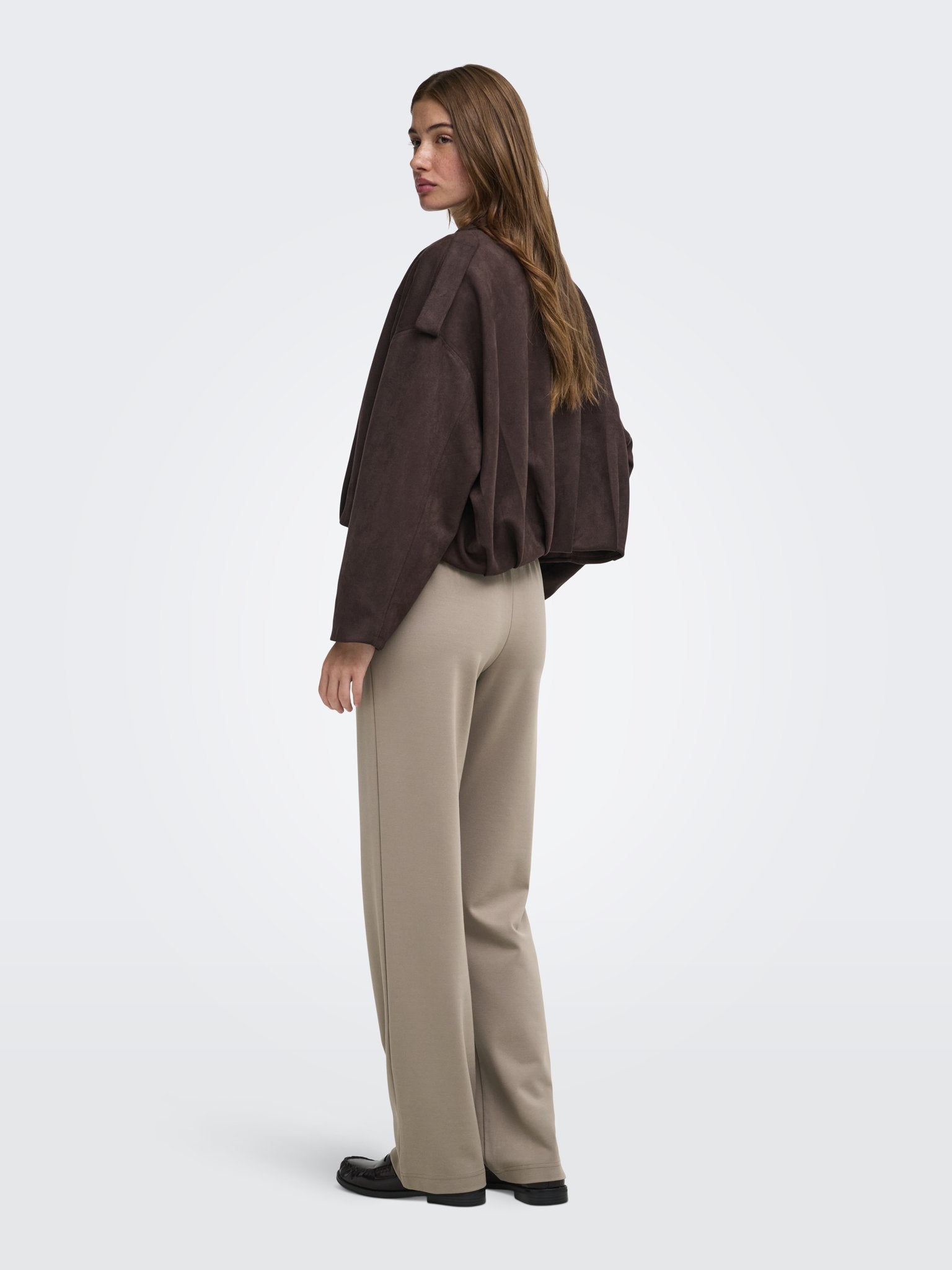 only Damen Hosen Taupe Gray