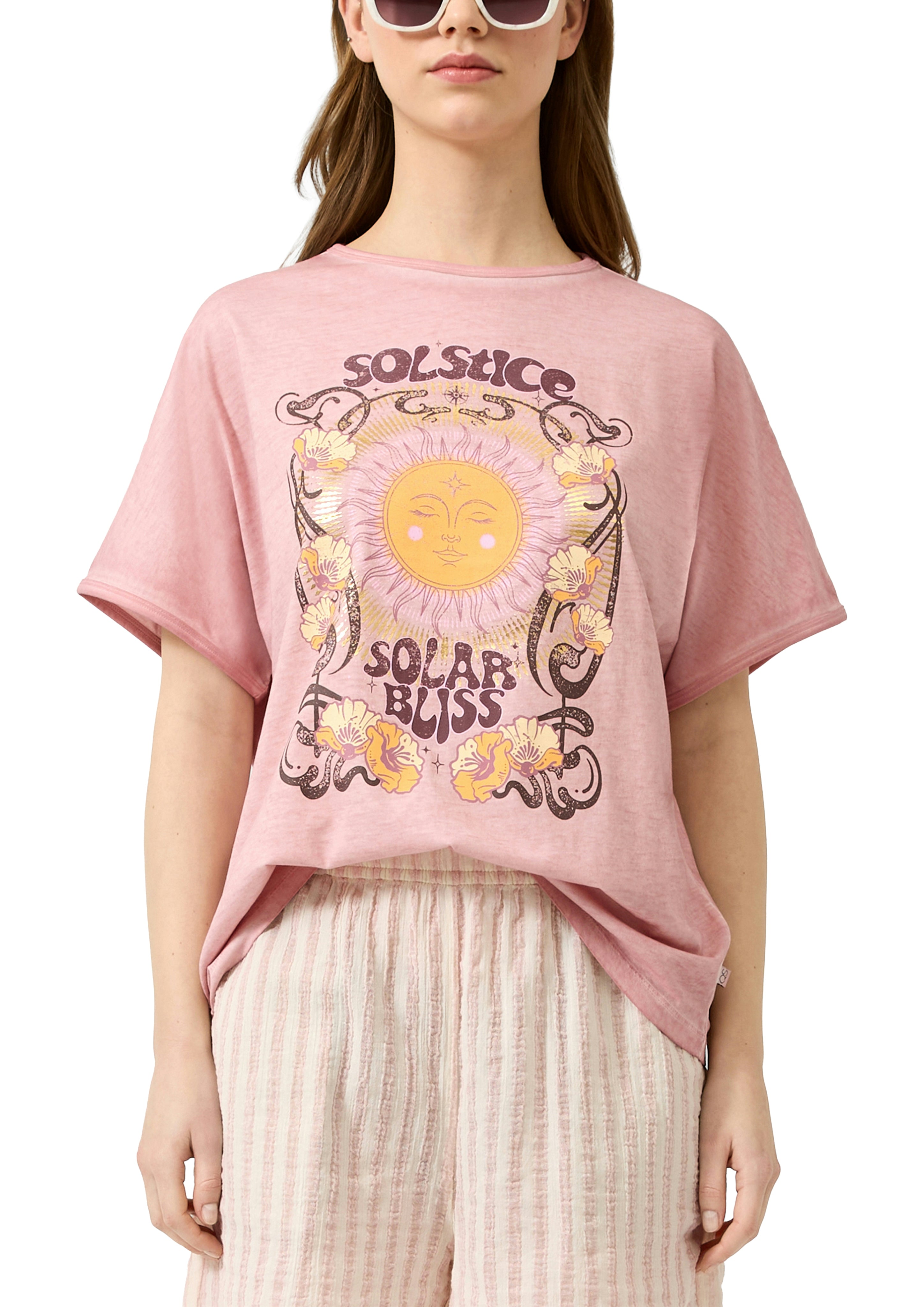QS by S.Oliver Damen T-Shirts Lilac/Pink