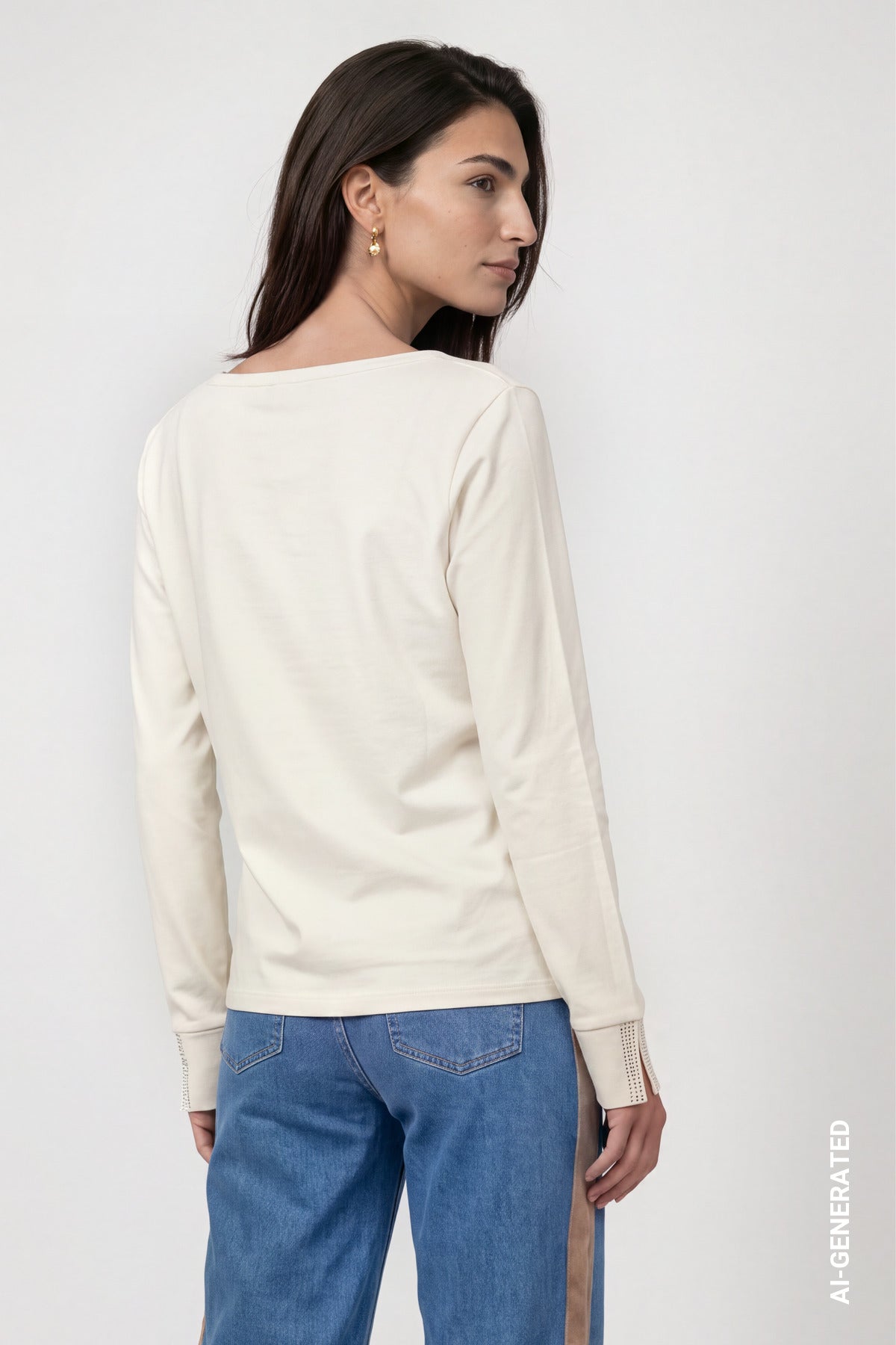 Monari Damen T-Shirts  Antique Whi