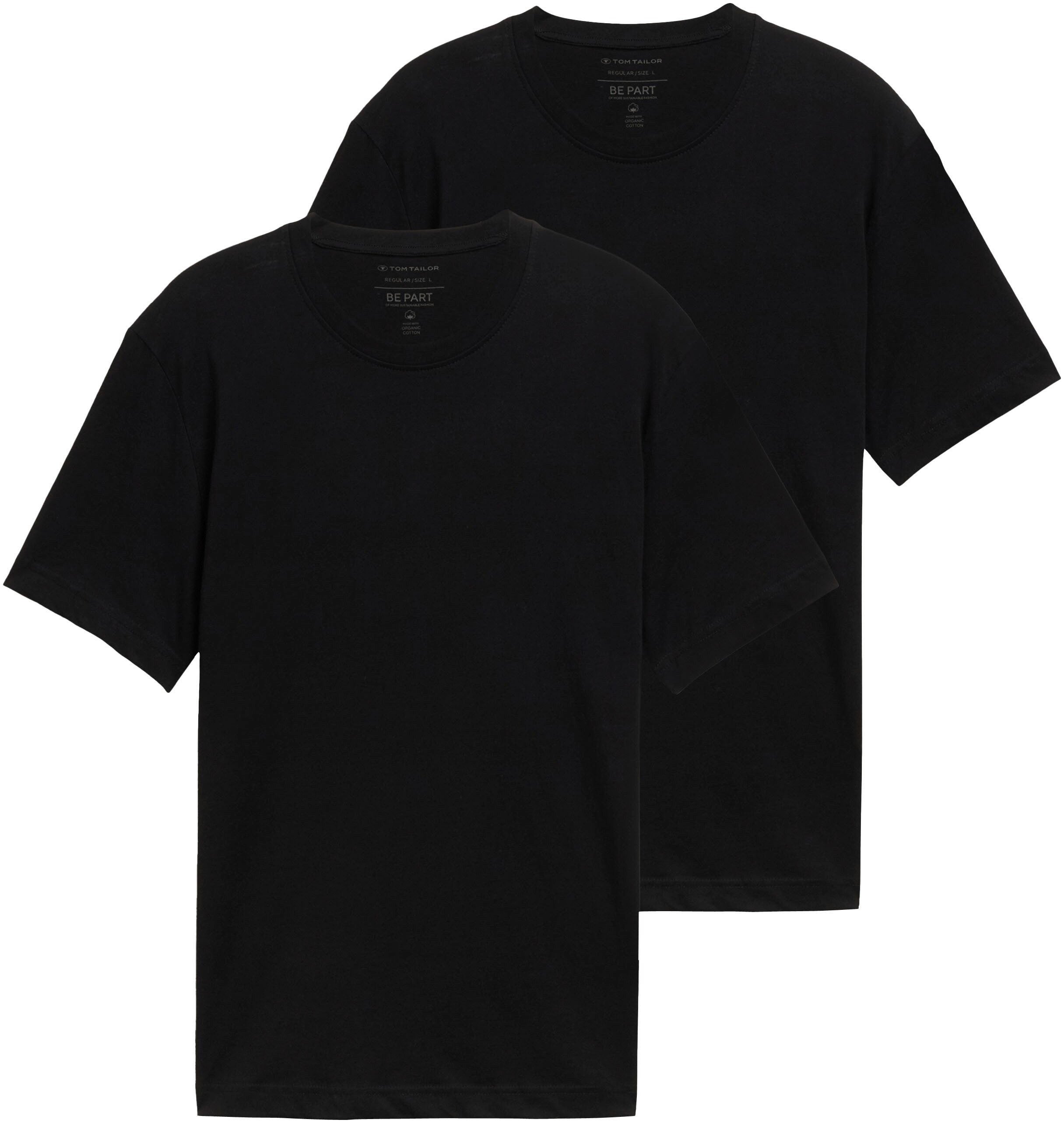 Tom Tailor Herren T-Shirts kurz Black